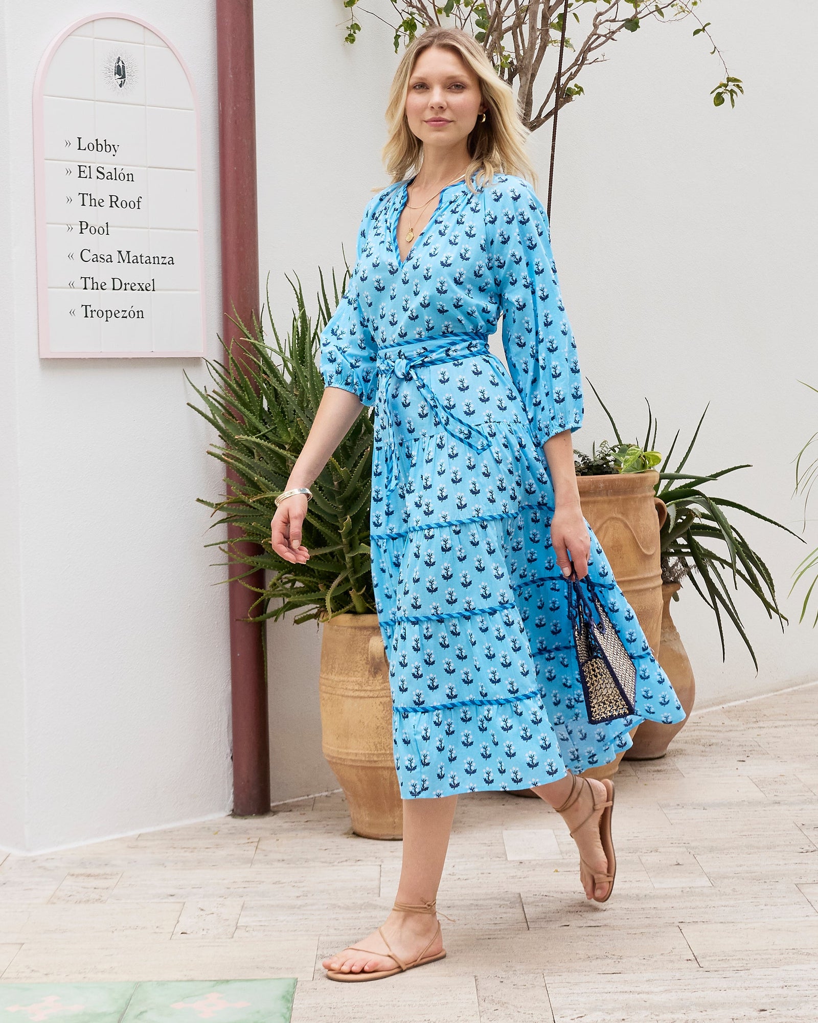 Main Street Dress | In Bloom (Blue)