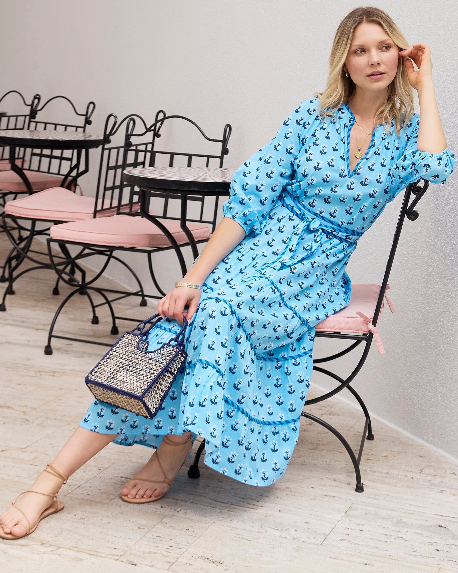 Main Street Dress | In Bloom (Blue)
