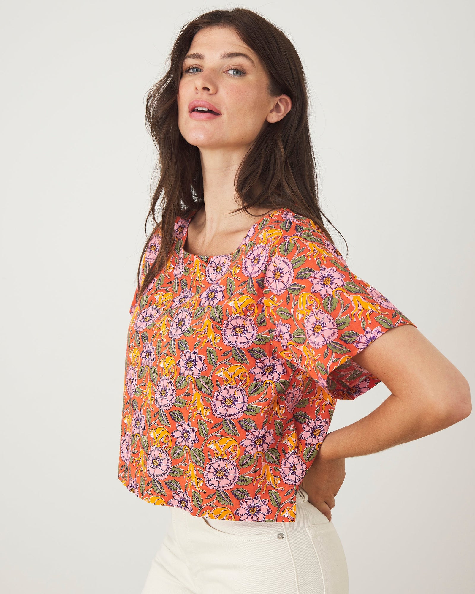 Carry On Crop Top | Leaps & Bounds (Brown)