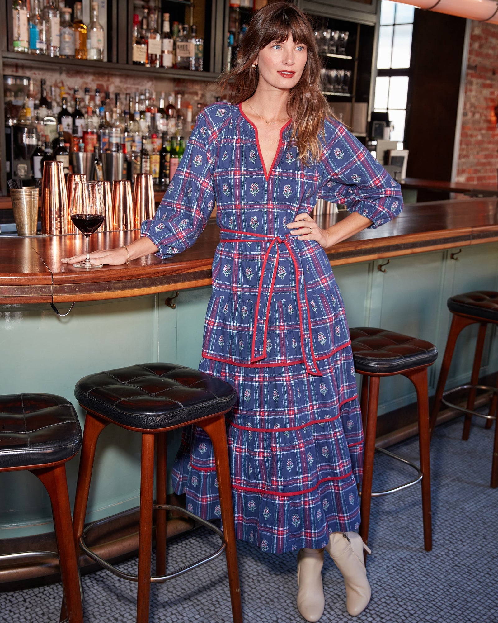 Main Street Dress | Nostalgia Plaid (Blue)