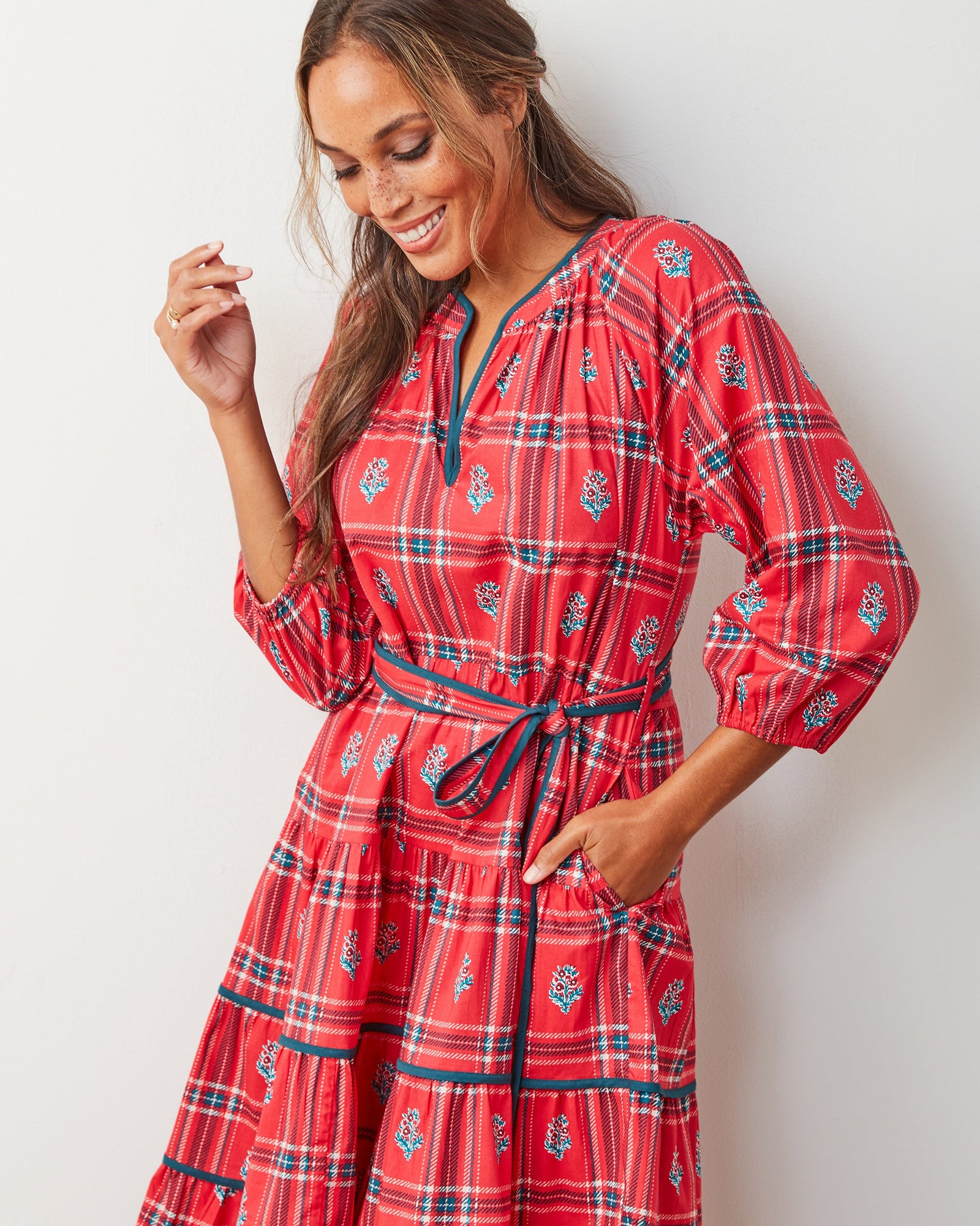 Nostalgia Plaid - Main Street Dress | Joyful Red