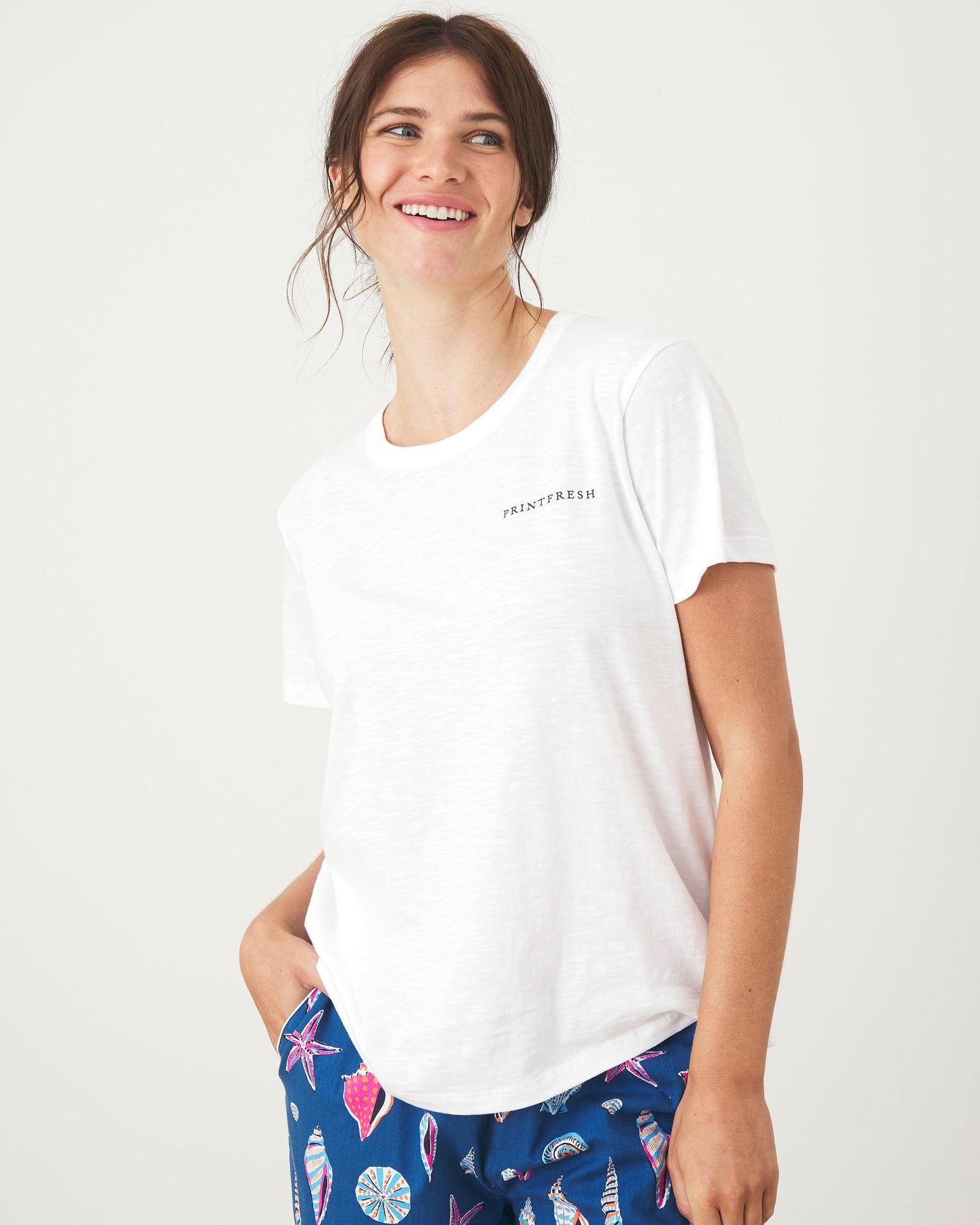 Oversized Graphic Tee | Live On The Bright Side - Cloud
