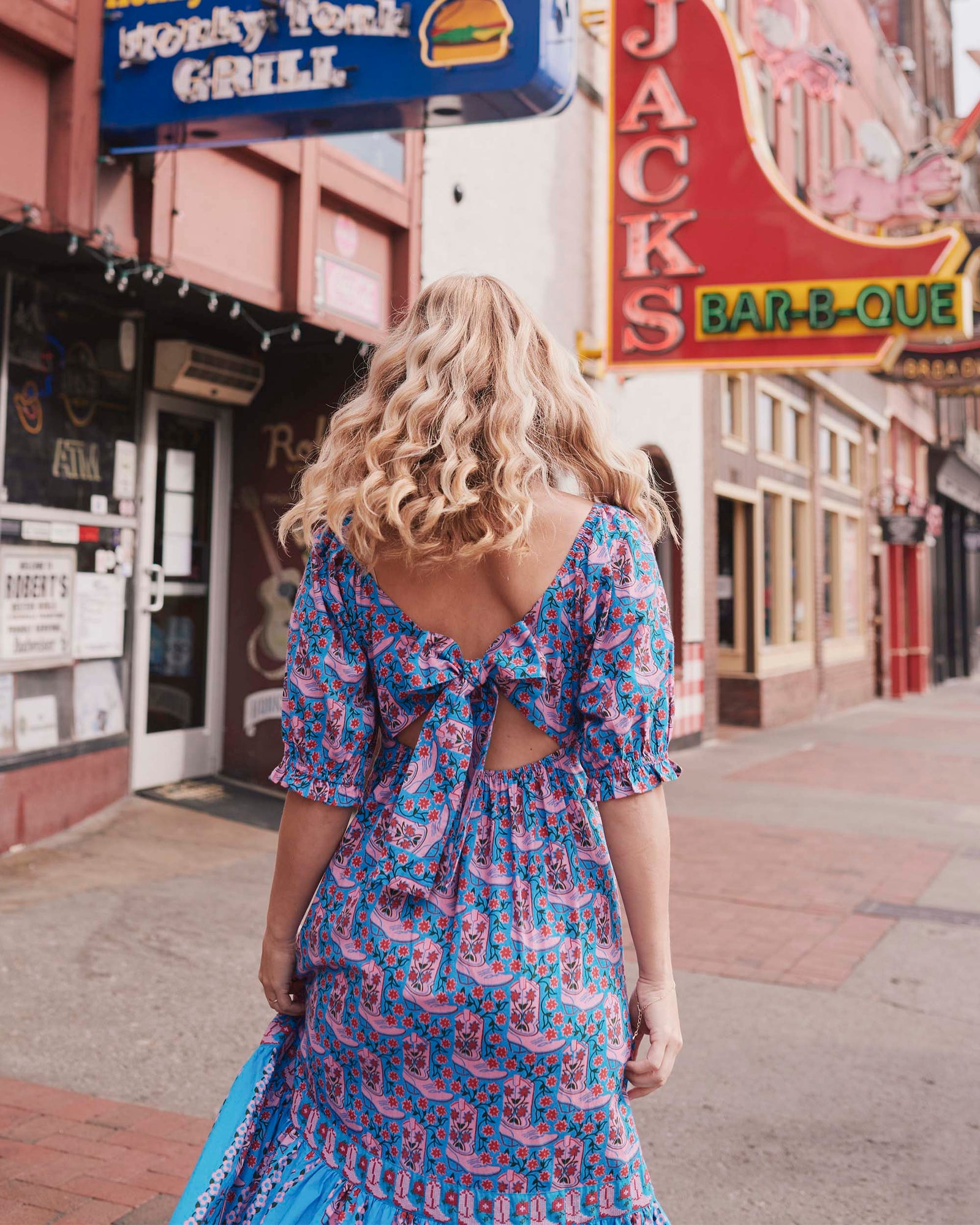Good Graces Dress | Rhinestone Cowgirl (Blue)