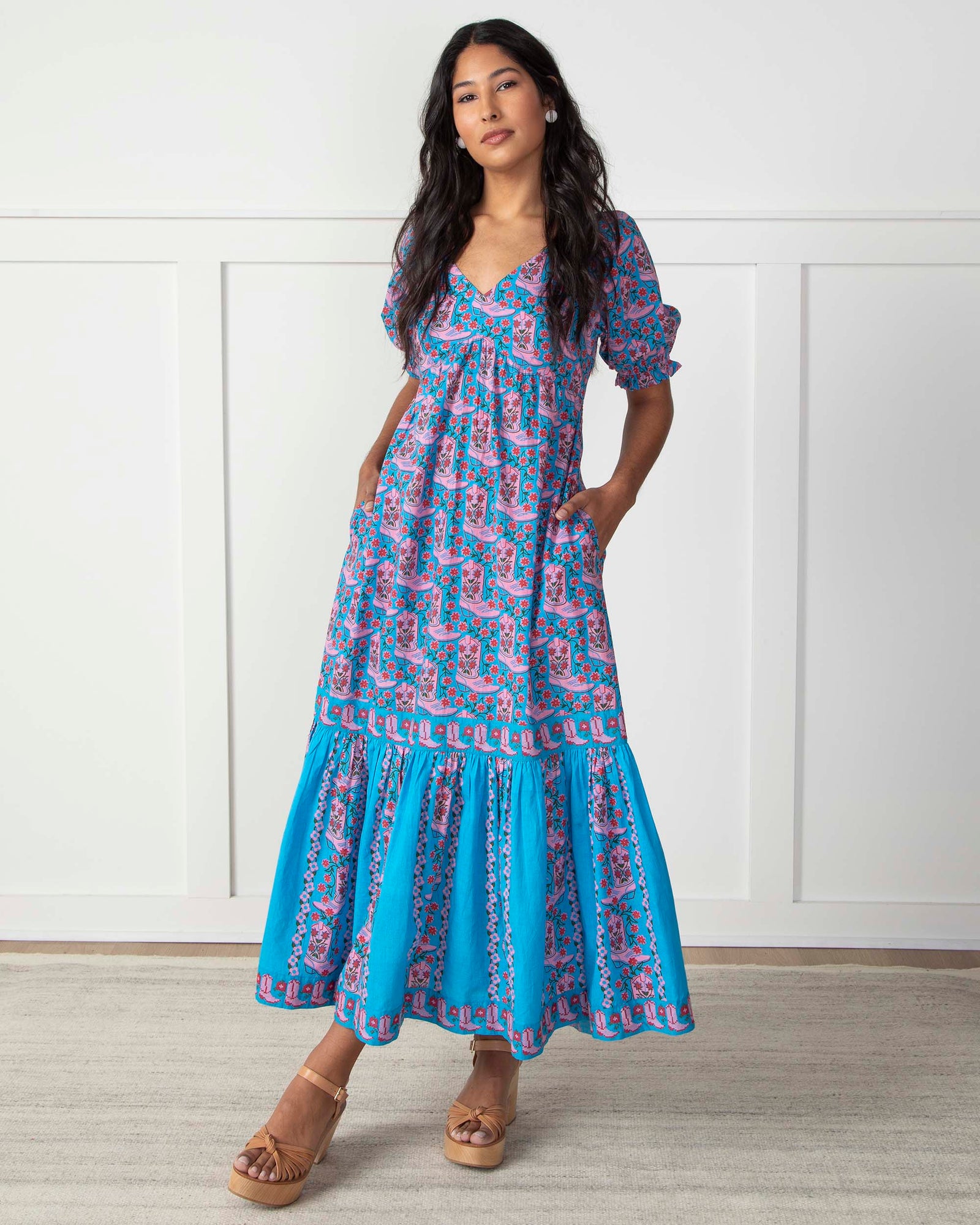 Good Graces Dress | Rhinestone Cowgirl (Blue)