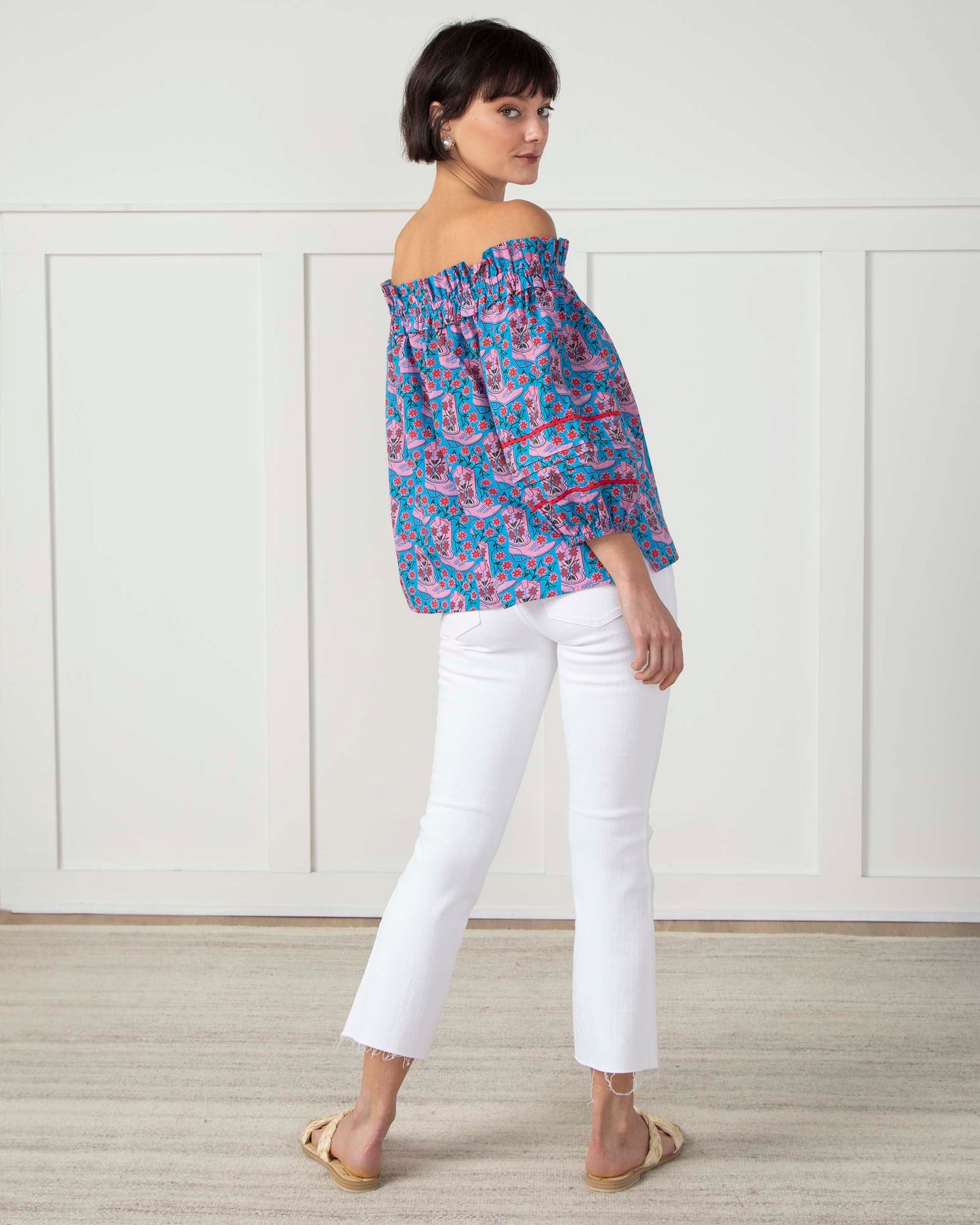 Sweet Sunrise Blouse | Rhinestone Cowgirl (Blue)