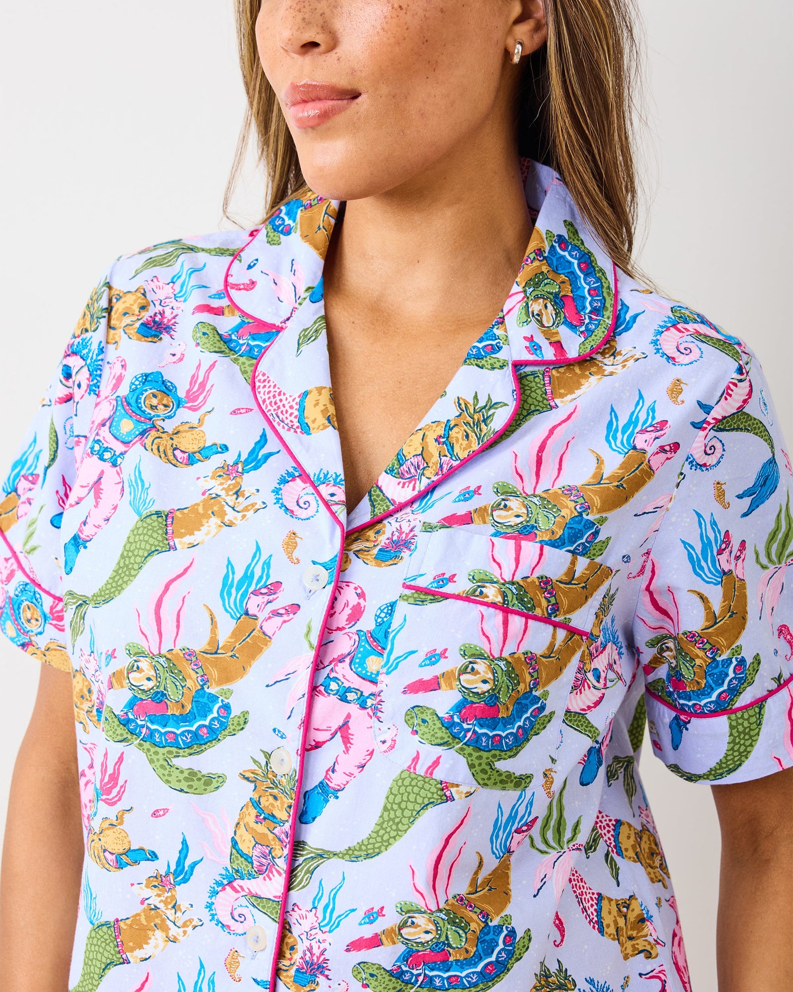 Deep Sea Divers - Short PJ Set - Lavender Sorbet - Printfresh