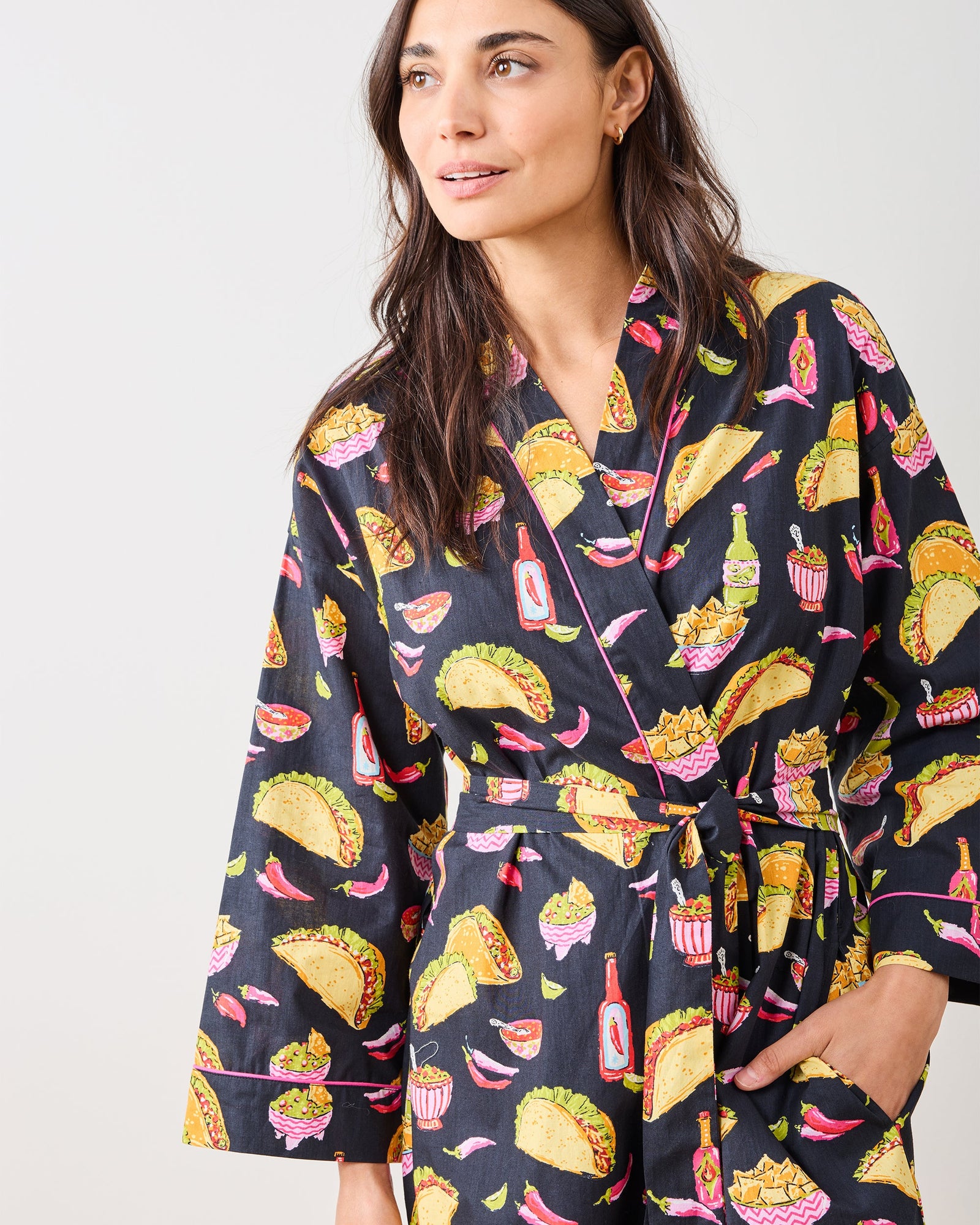 Guac On - Getting Ready Robe - Lava Rock - Printfresh