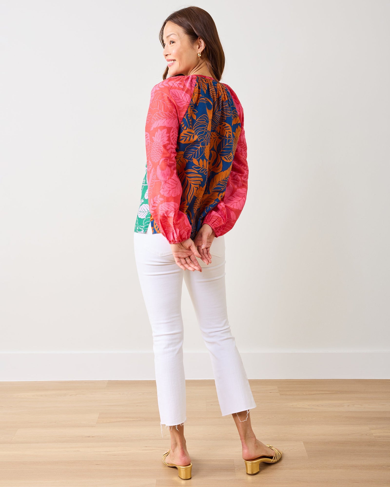 Toucan Treetop - Step Ashore Blouse | Multi Palms