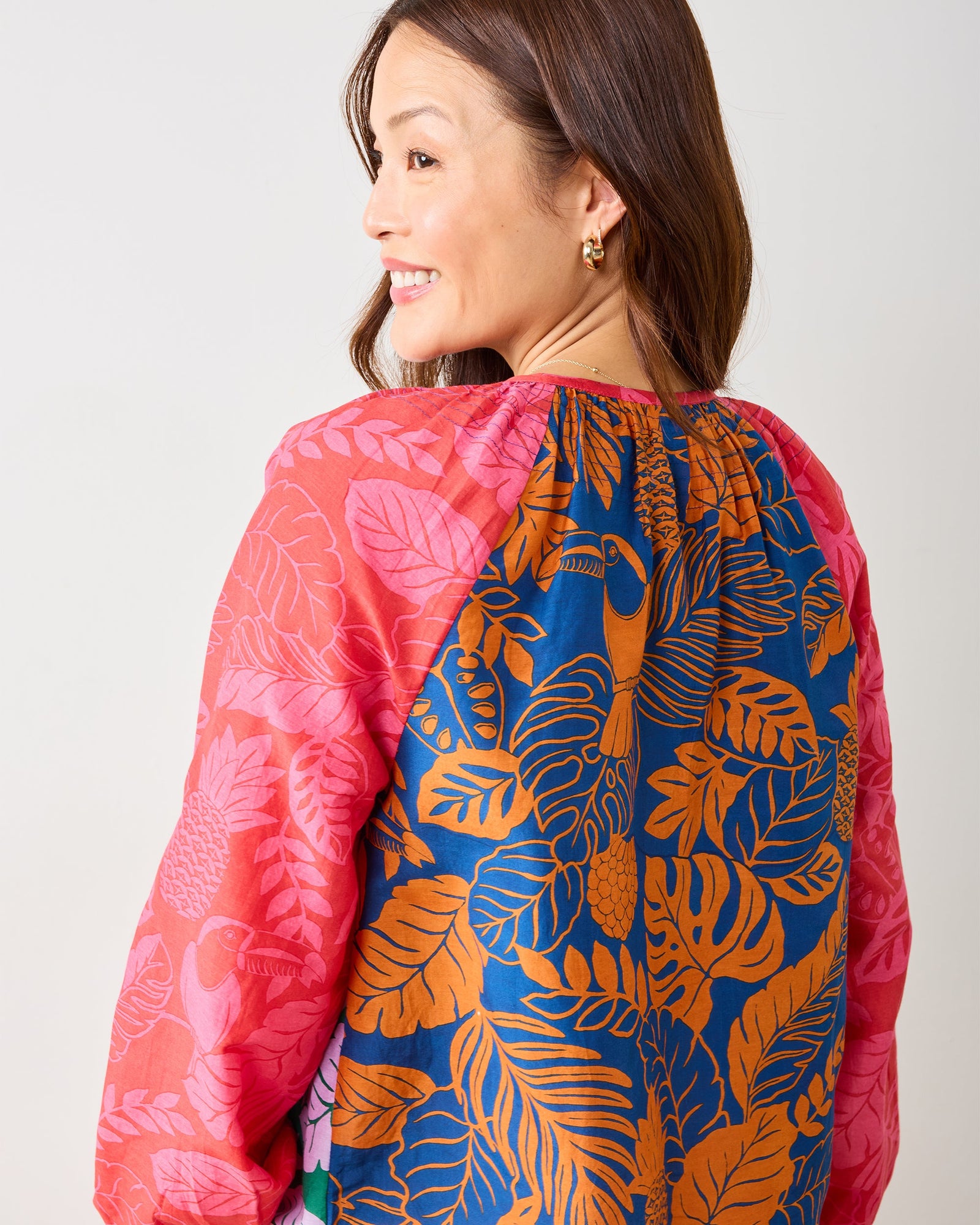 Toucan Treetop - Step Ashore Blouse | Multi Palms