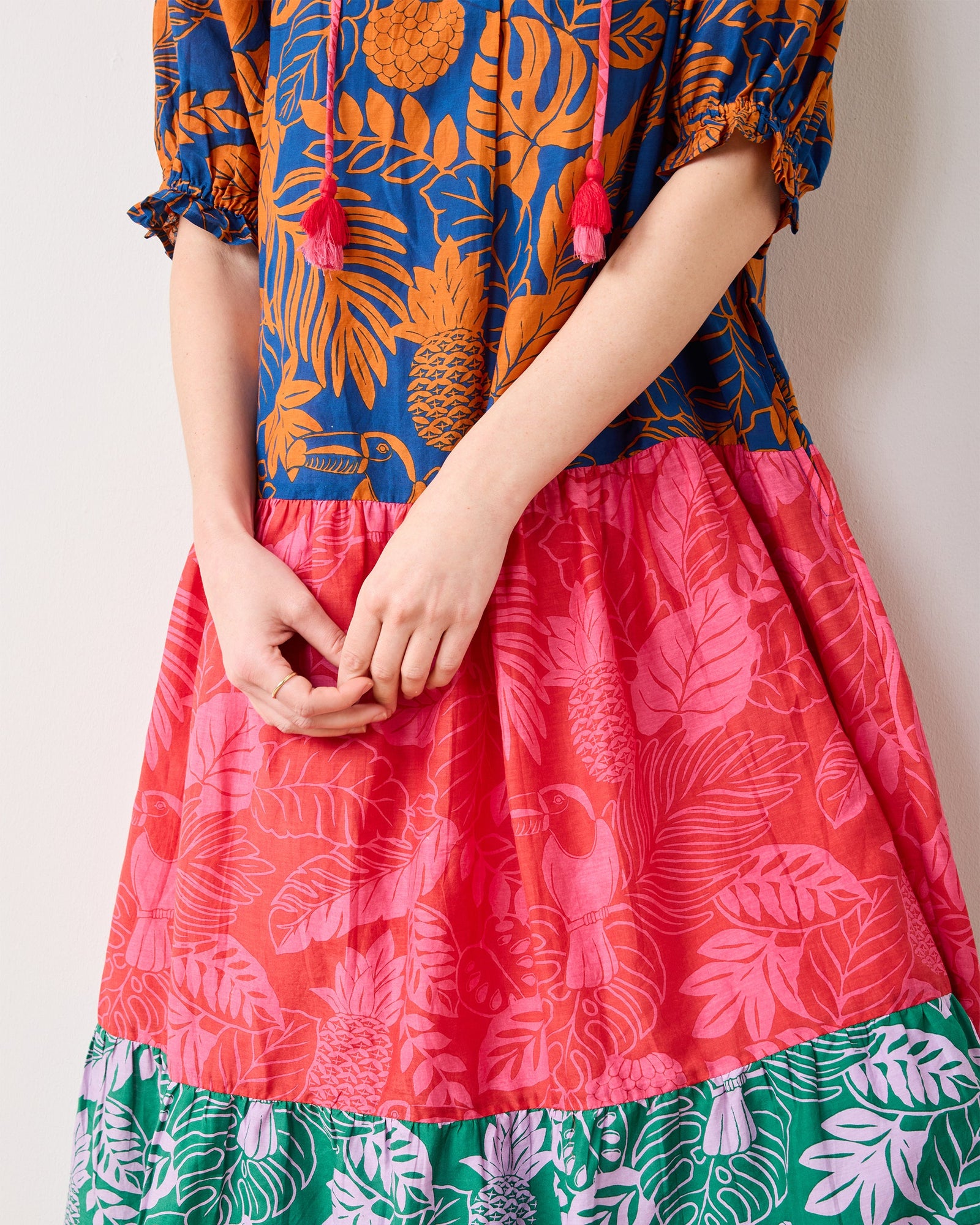 Toucan Treetop - Vibrant Voyage Dress | Multi Palms