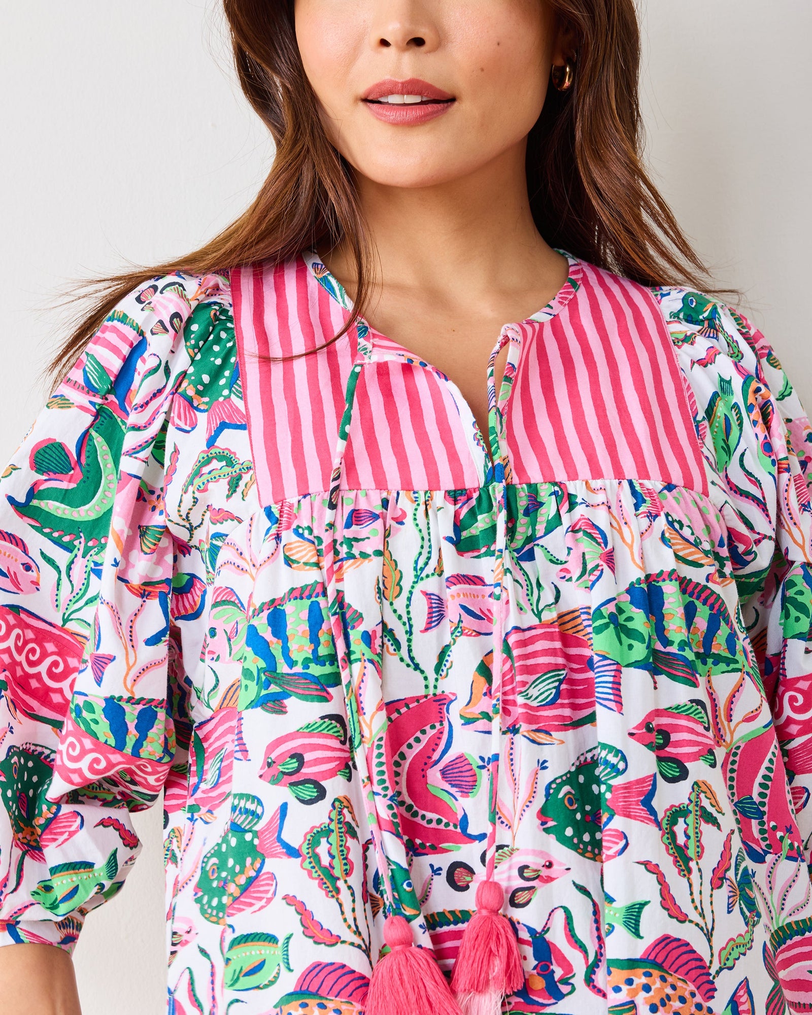 Tropical Fish - Flower Charmer Midi Dress | Cloud