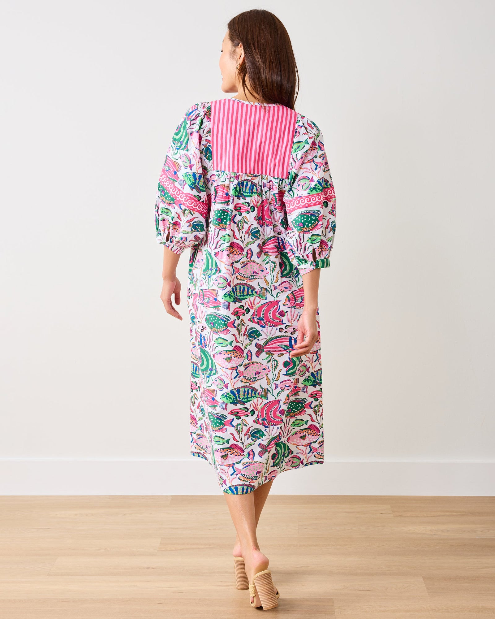Tropical Fish - Flower Charmer Midi Dress | Cloud