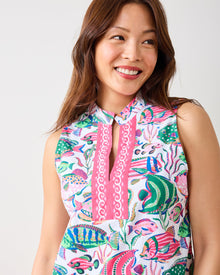 Tropical Fish - Ocean View Shift Dress - Cloud - Printfresh