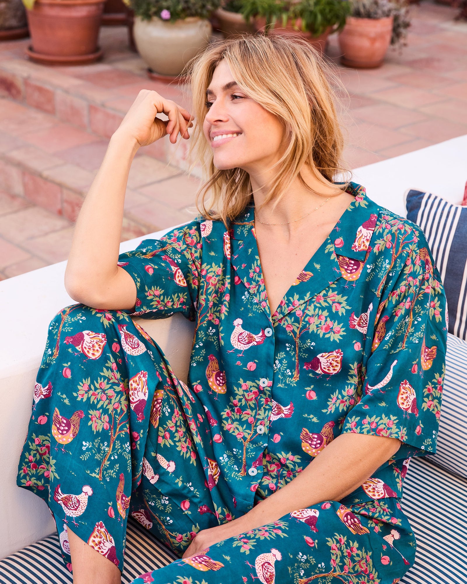 Hen House - Eco Satin Wildest Dreams Set - Navy - Printfresh