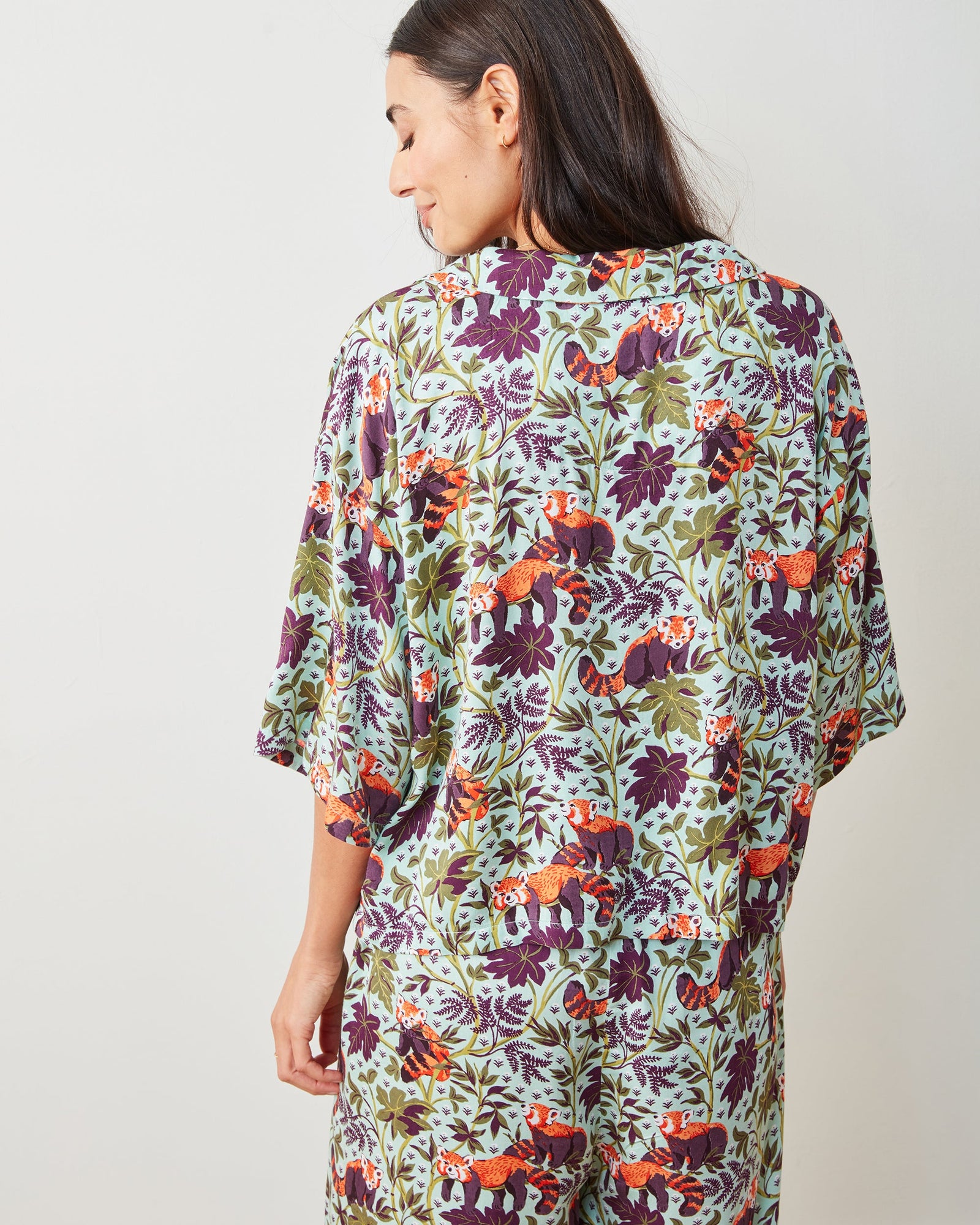 Red Pandas - Eco Satin Wildest Dreams Set - Soft Mint - Printfresh