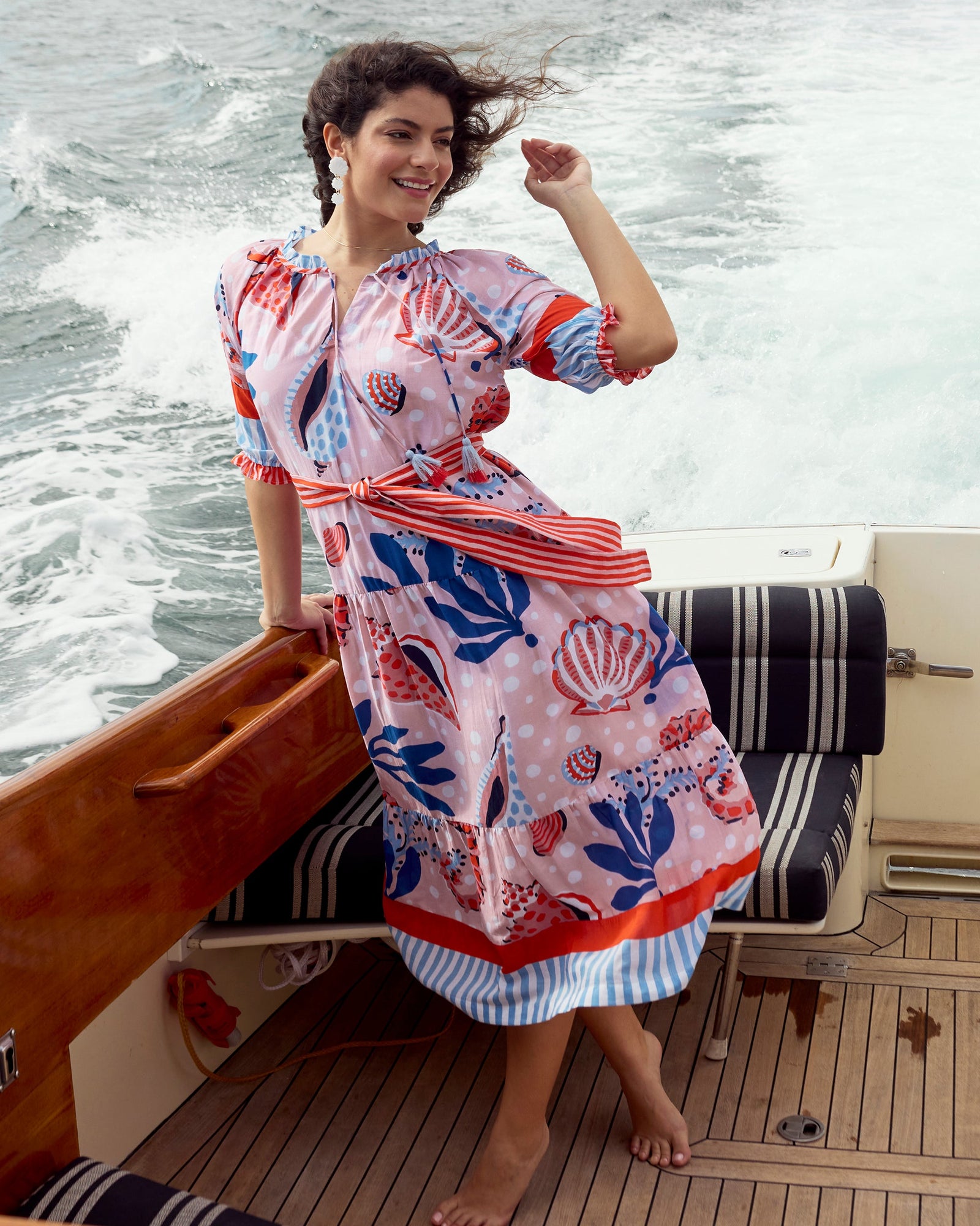 Seahorse Haven - Vibrant Voyage Dress | Pink