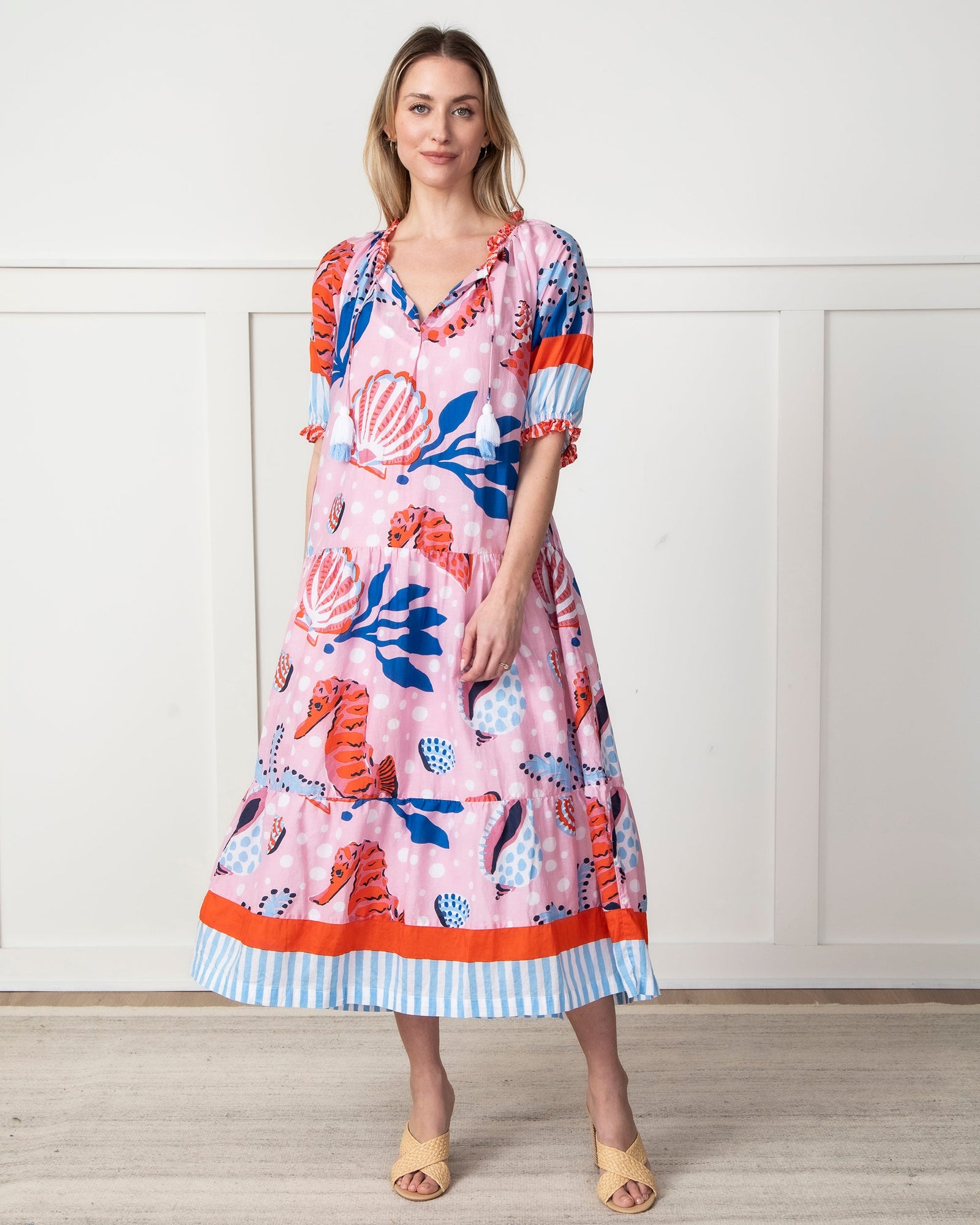 Seahorse Haven - Vibrant Voyage Dress | Pink