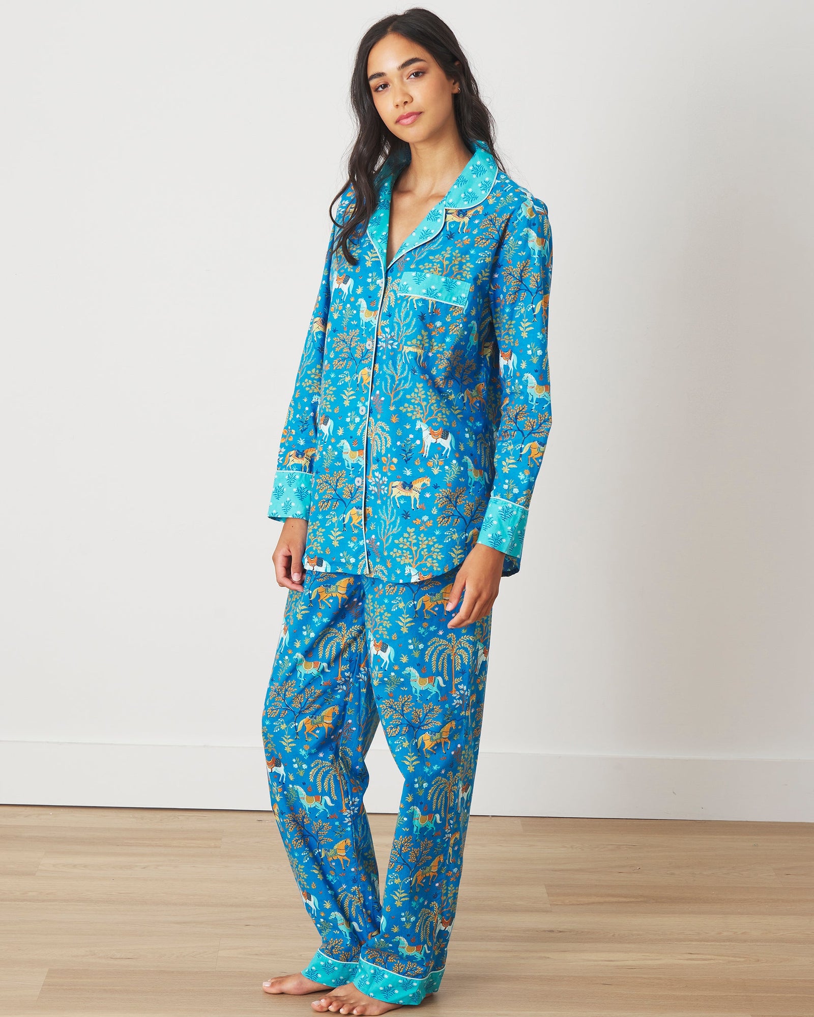 Long PJ Set | Show Pony - Steel Blue
