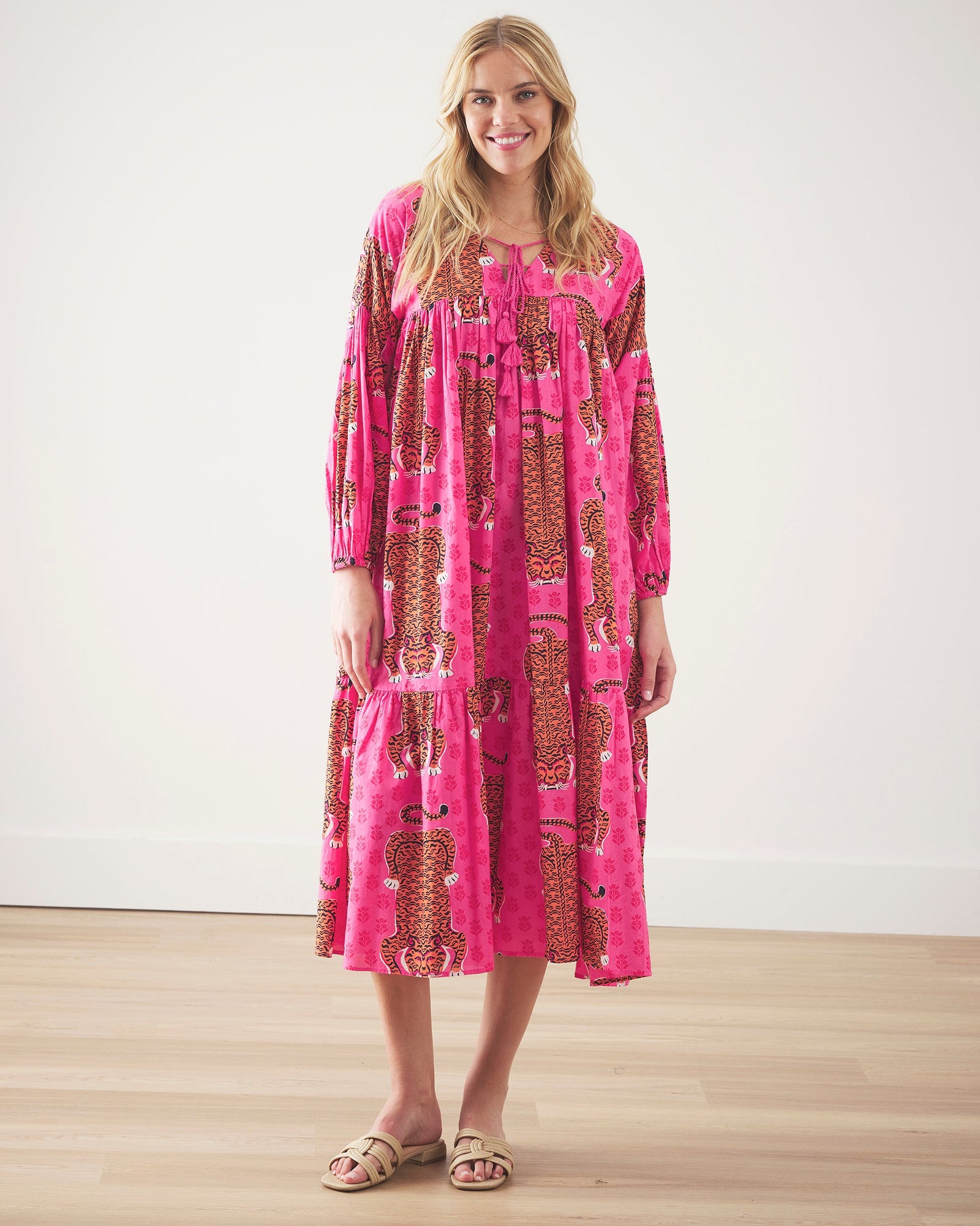 Siberian Stripes - Day Tripper Dress | Neon Rose