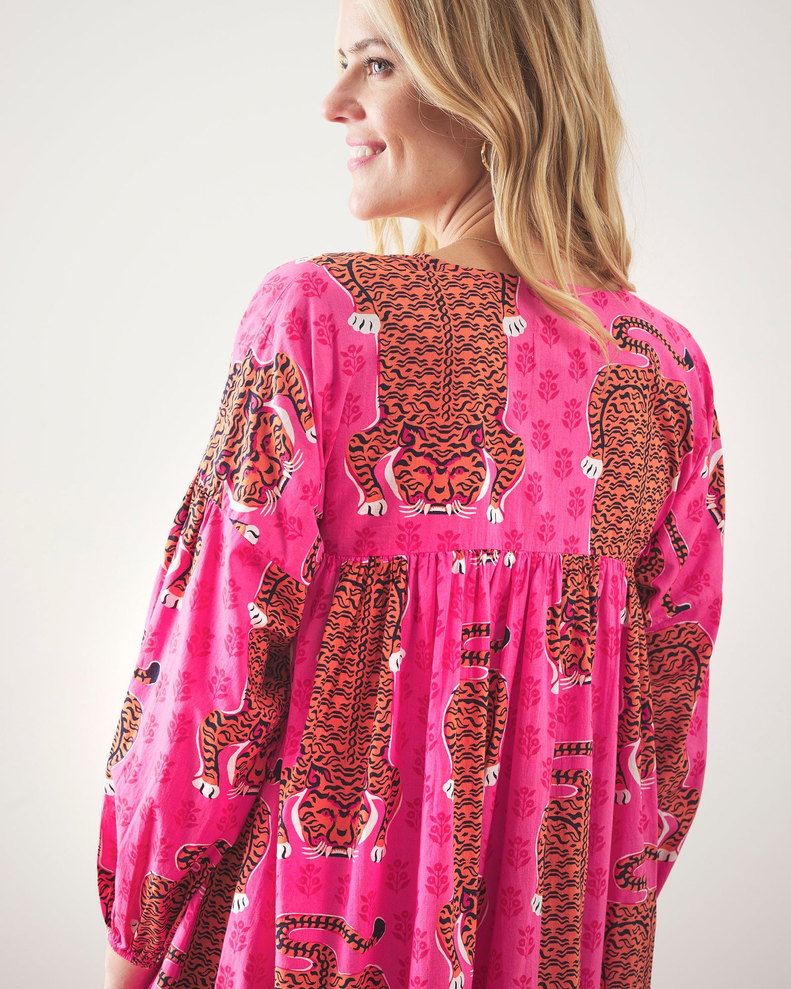 Siberian Stripes - Day Tripper Dress | Neon Rose