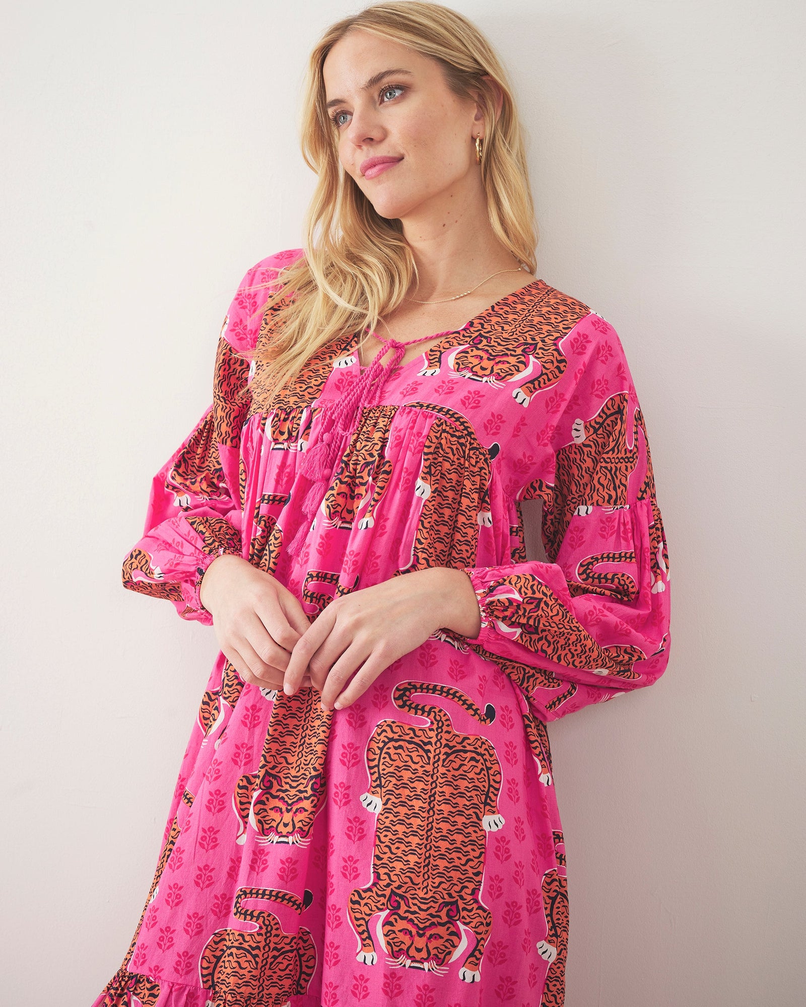 Siberian Stripes - Day Tripper Dress | Neon Rose