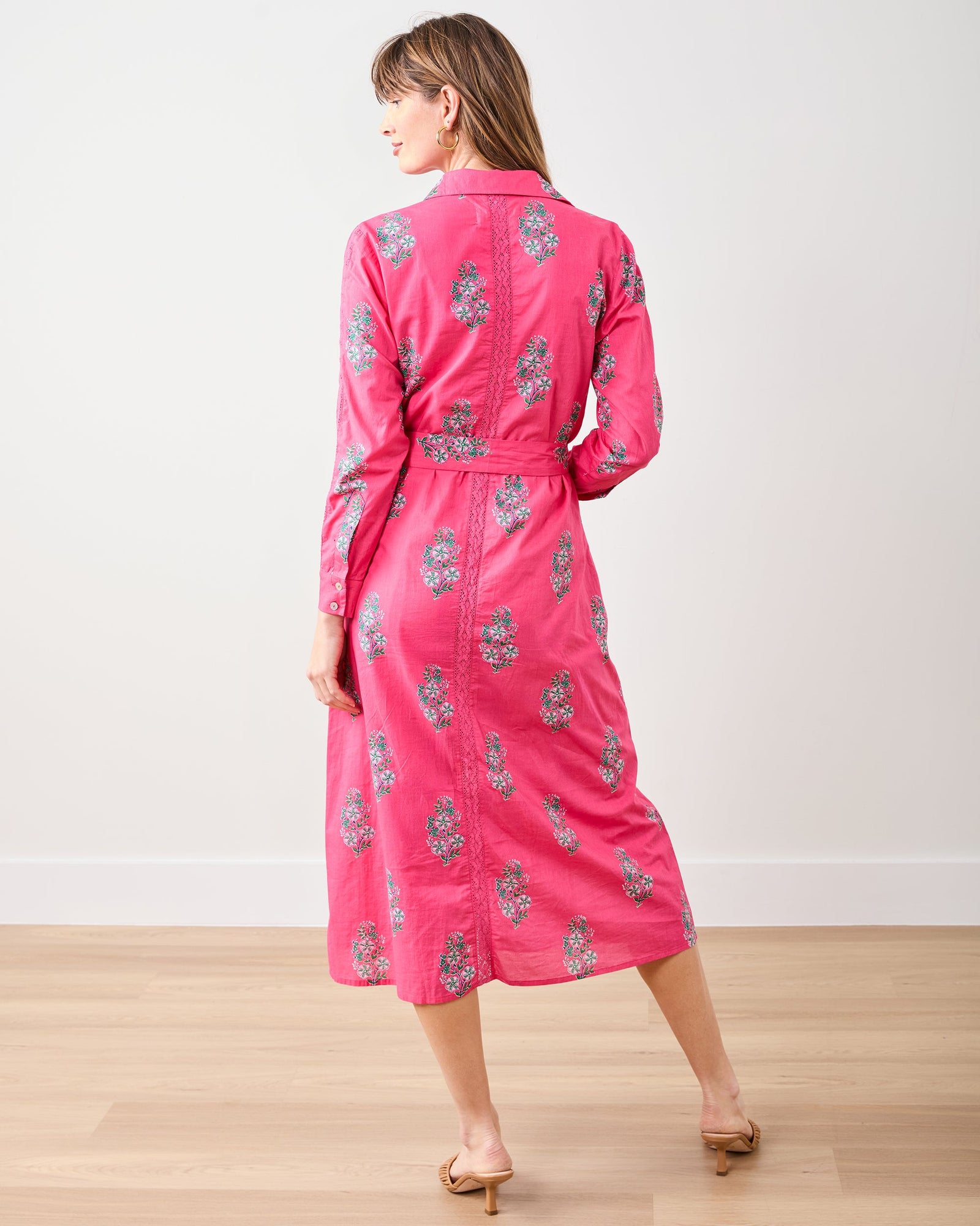 Meredith Dress | Bouquet Blossoms - Hot Pink