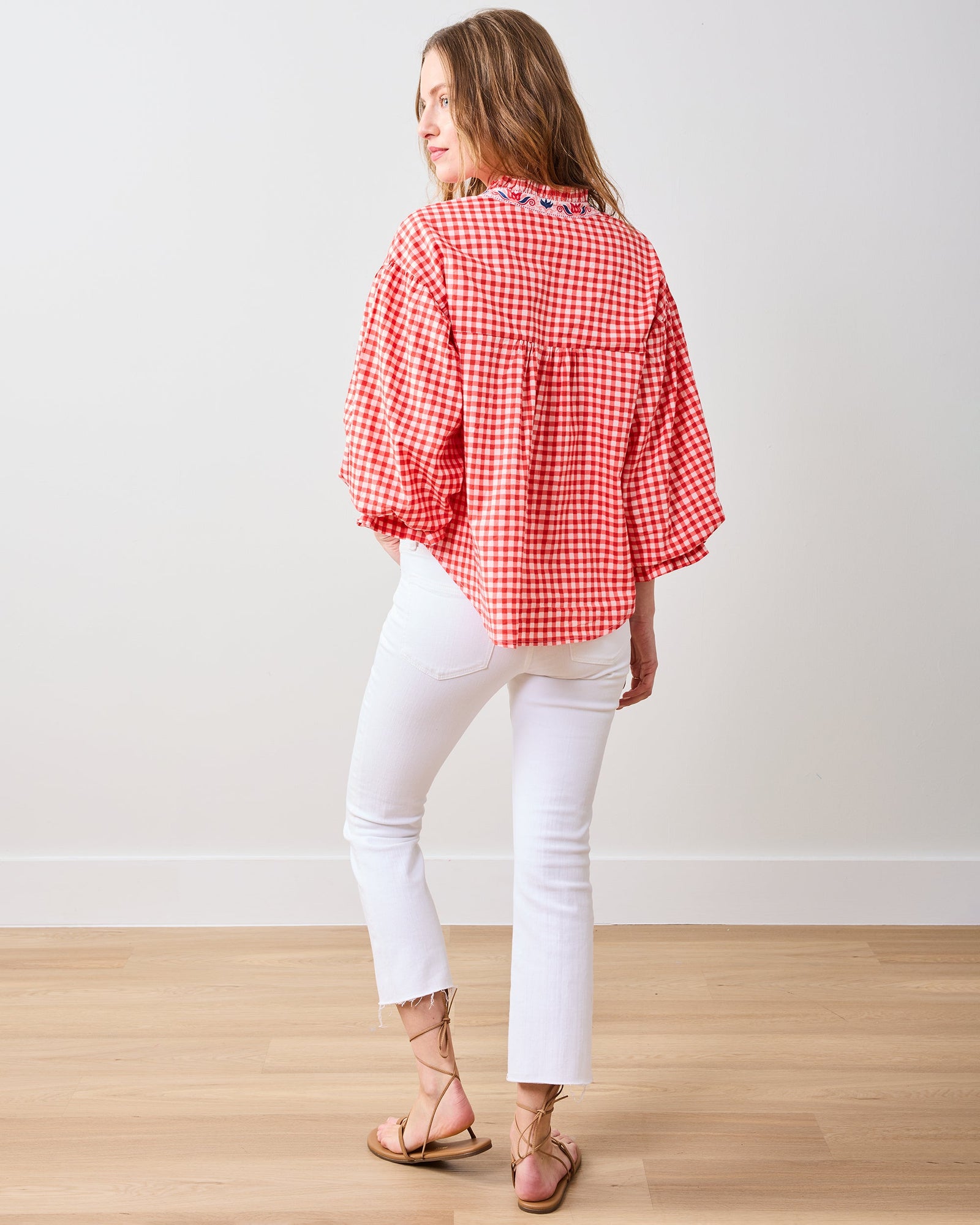 Rosalita Blouse | Garden Gingham - Picnic Red