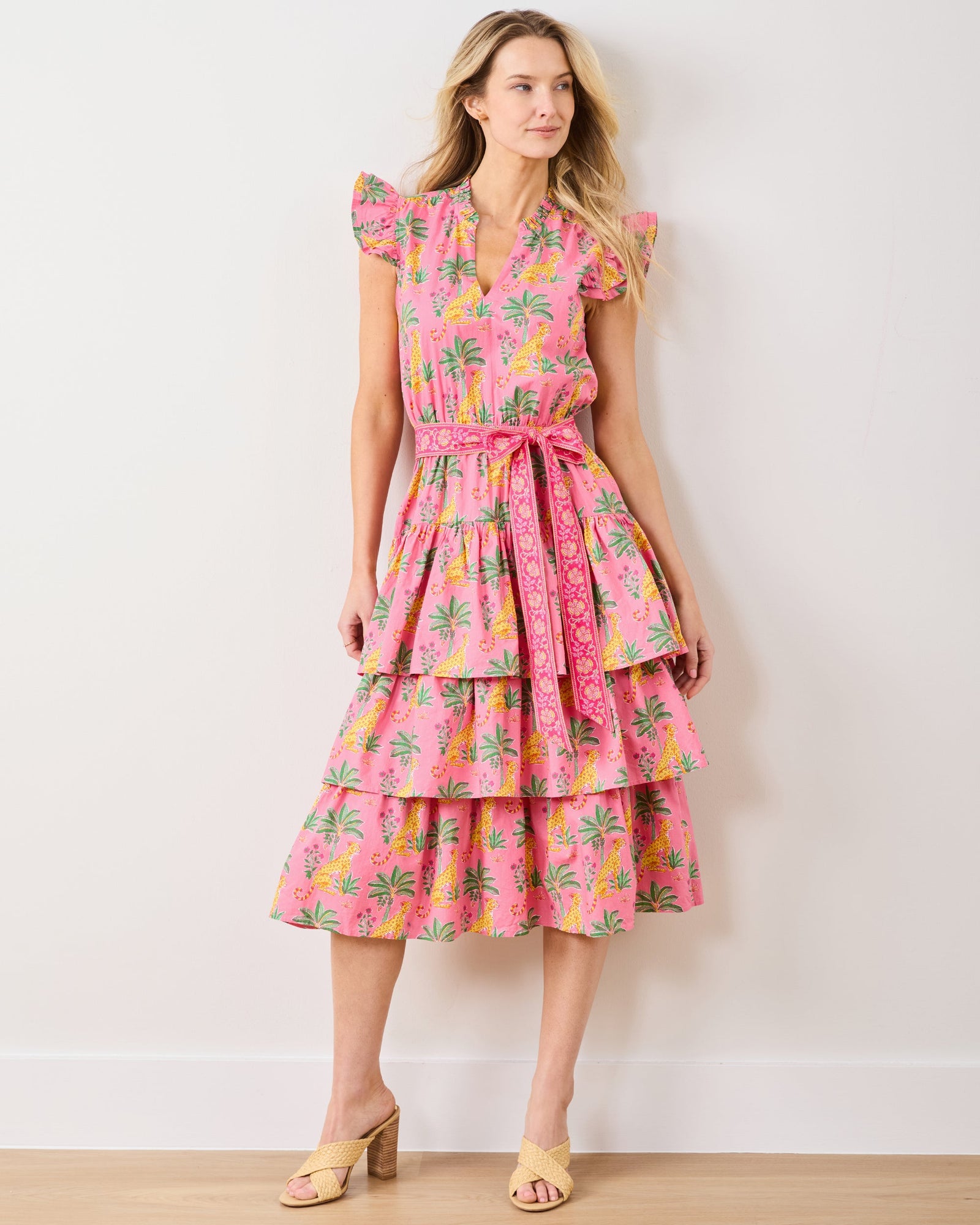 At Ease Dress | Leopard Mirage - Pink Palace