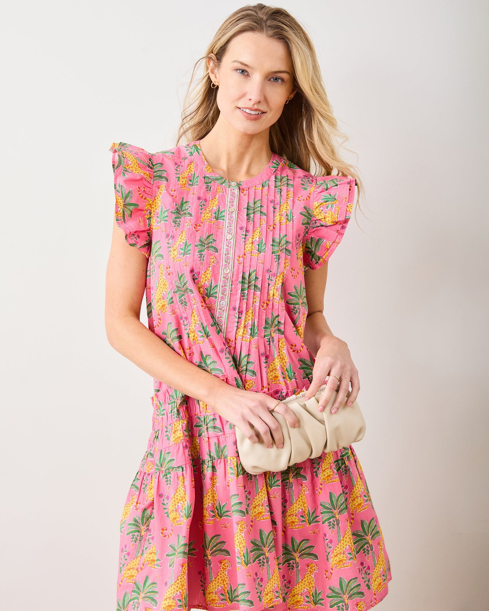 Katie Dress | Leopard Mirage - Pink Palace