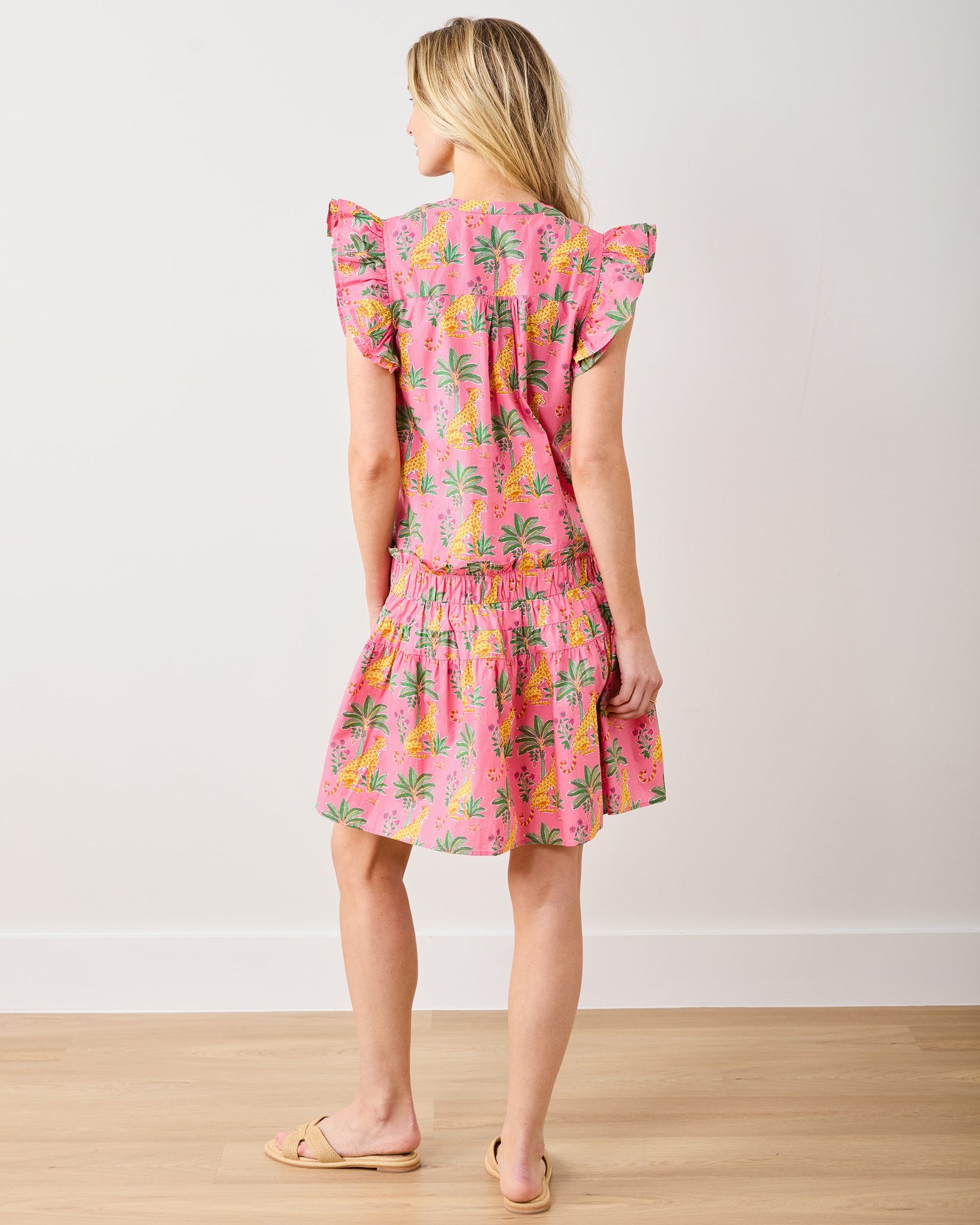 Katie Dress | Leopard Mirage - Pink Palace