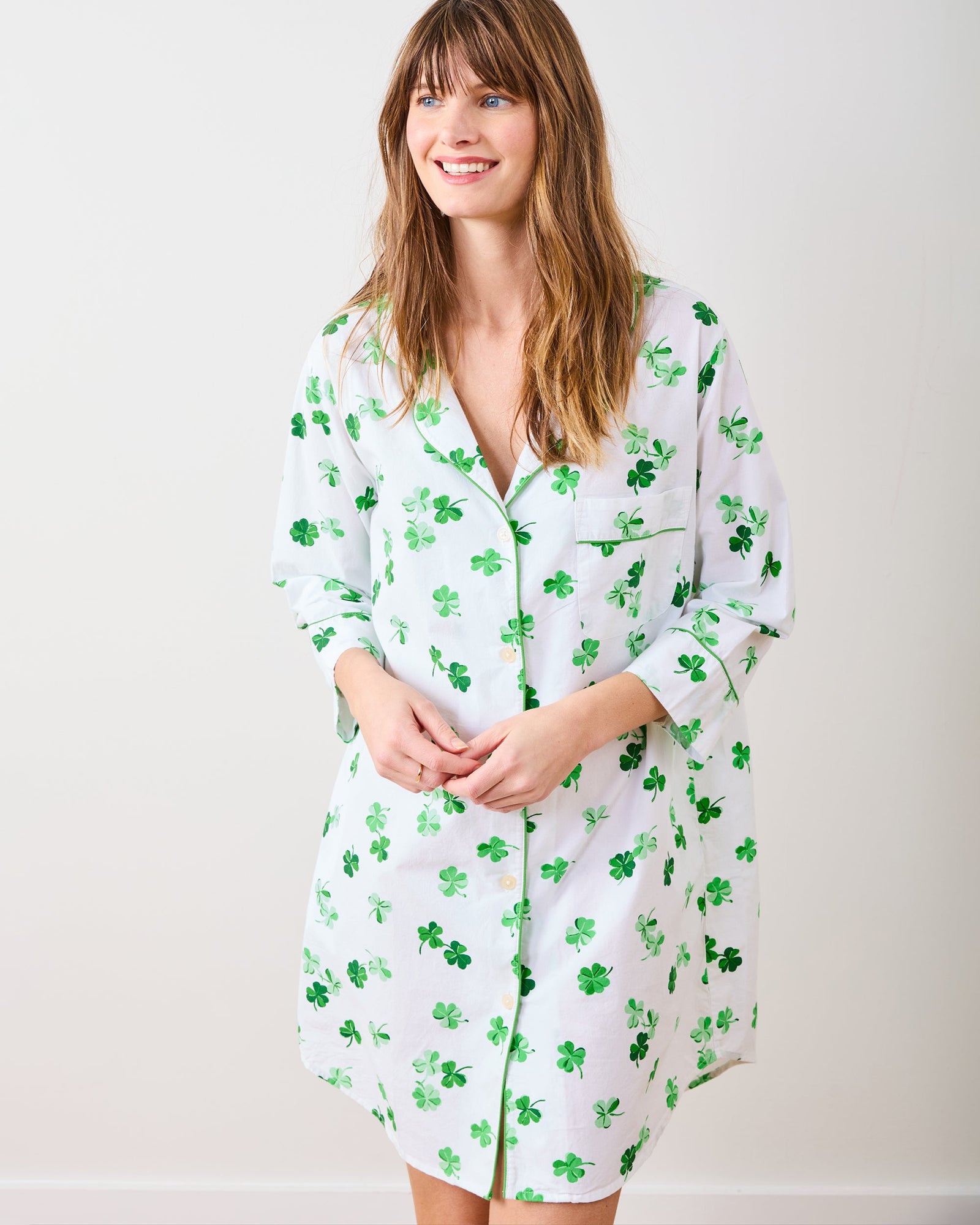 Lucky Clover - Sleep Shirt - Cloud - Printfresh