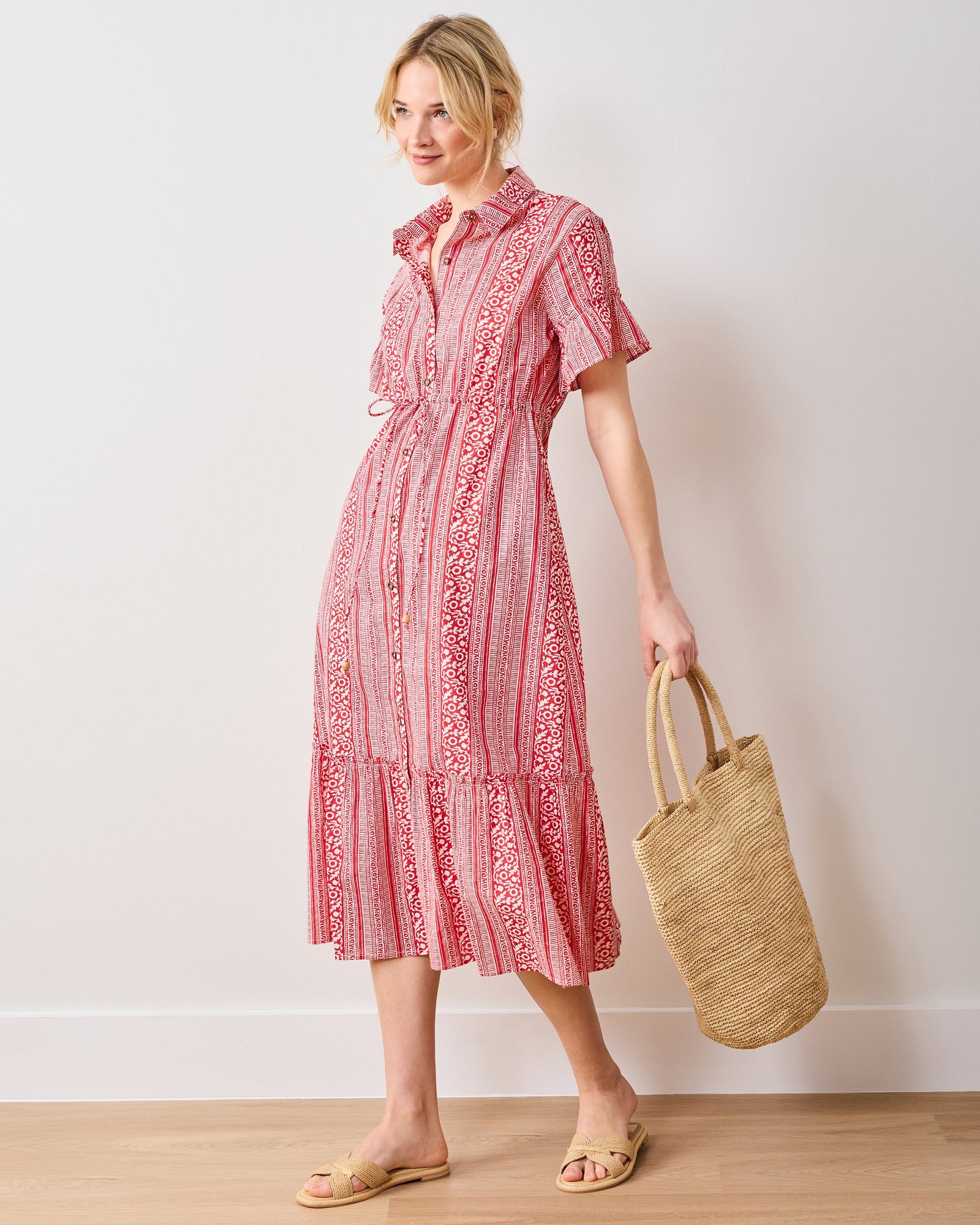 PF + Pencil & Paper Co. Red Paisley - Gwen Dress - Crimson - Printfresh