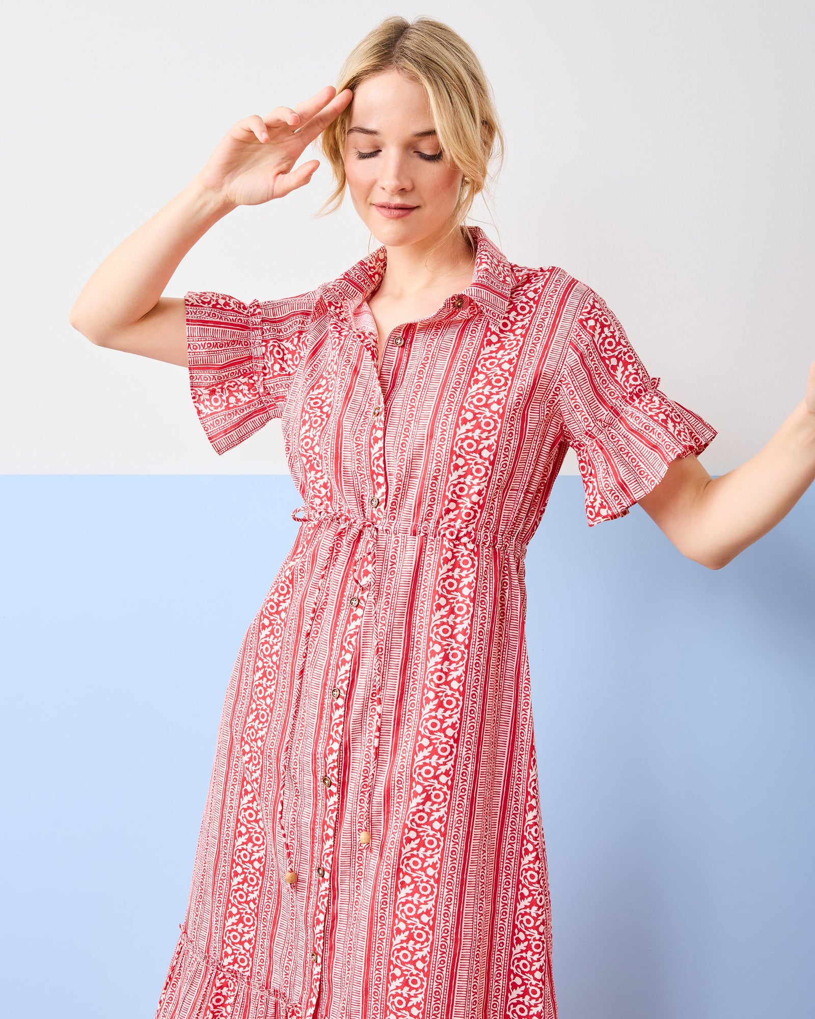 PF + Pencil & Paper Co. Red Paisley - Gwen Dress - Crimson - Printfresh