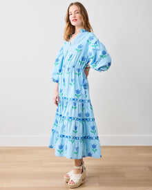 Tulip Bloom - Coconut Cafe Dress - Oasis Sky - Printfresh