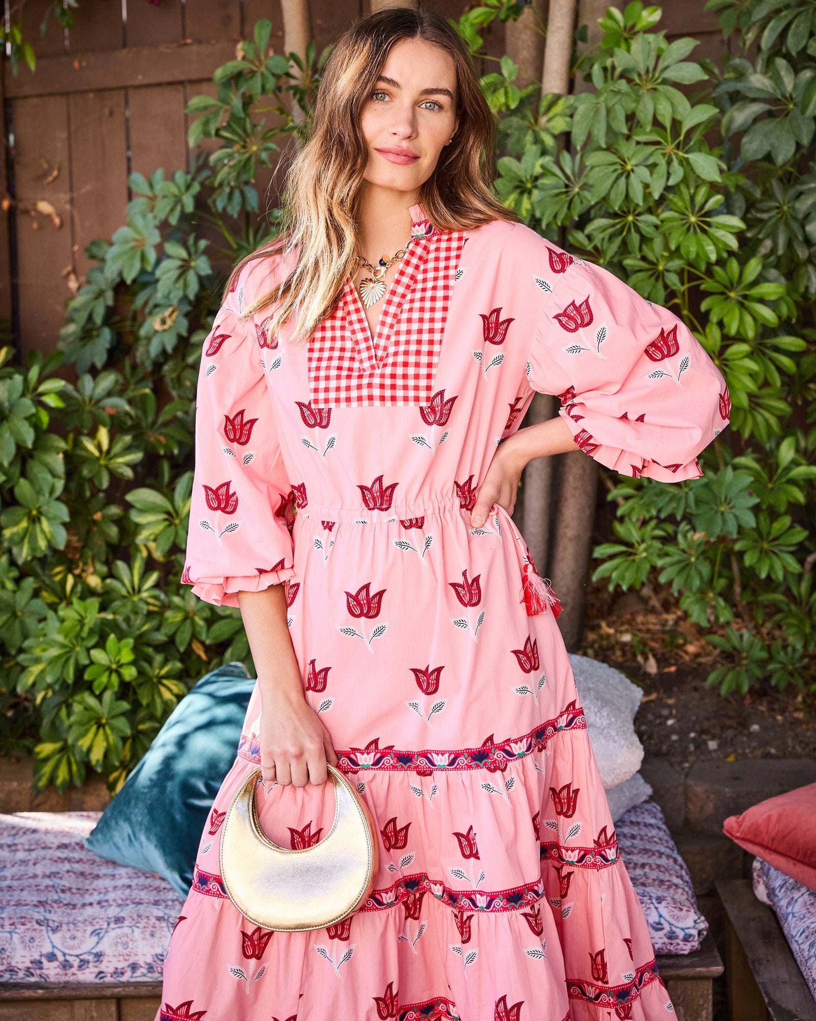 Tulip Bloom - Coconut Cafe Dress - French Pink - Printfresh