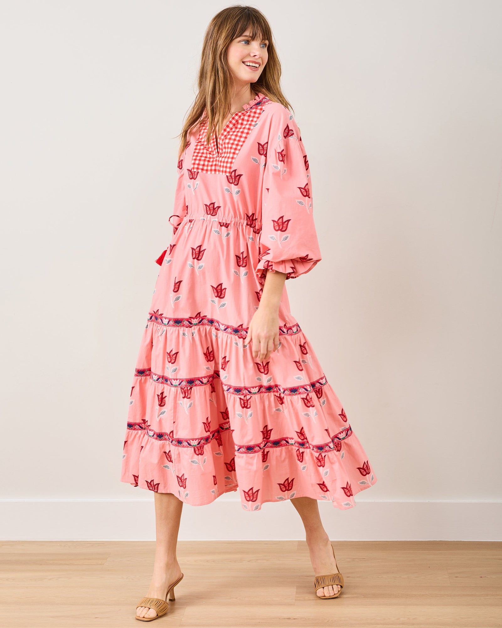 Tulip Bloom - Coconut Cafe Dress - French Pink - Printfresh