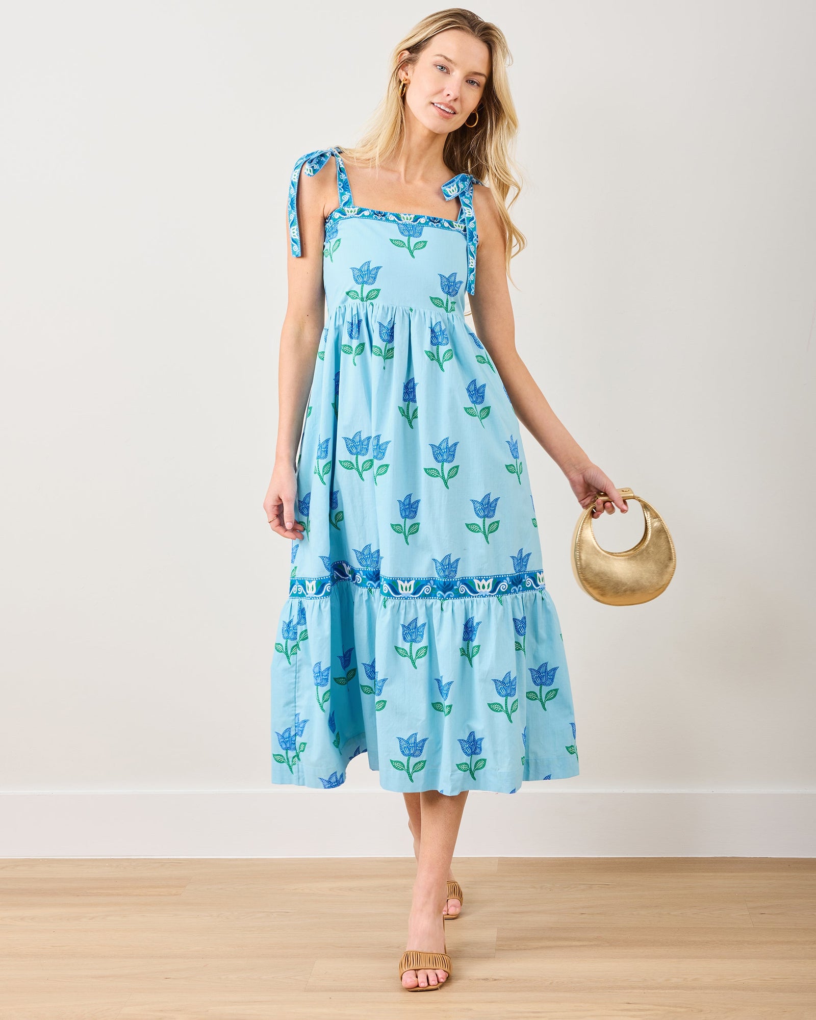 Way Around Dress | Tulip Bloom - Oasis Sky