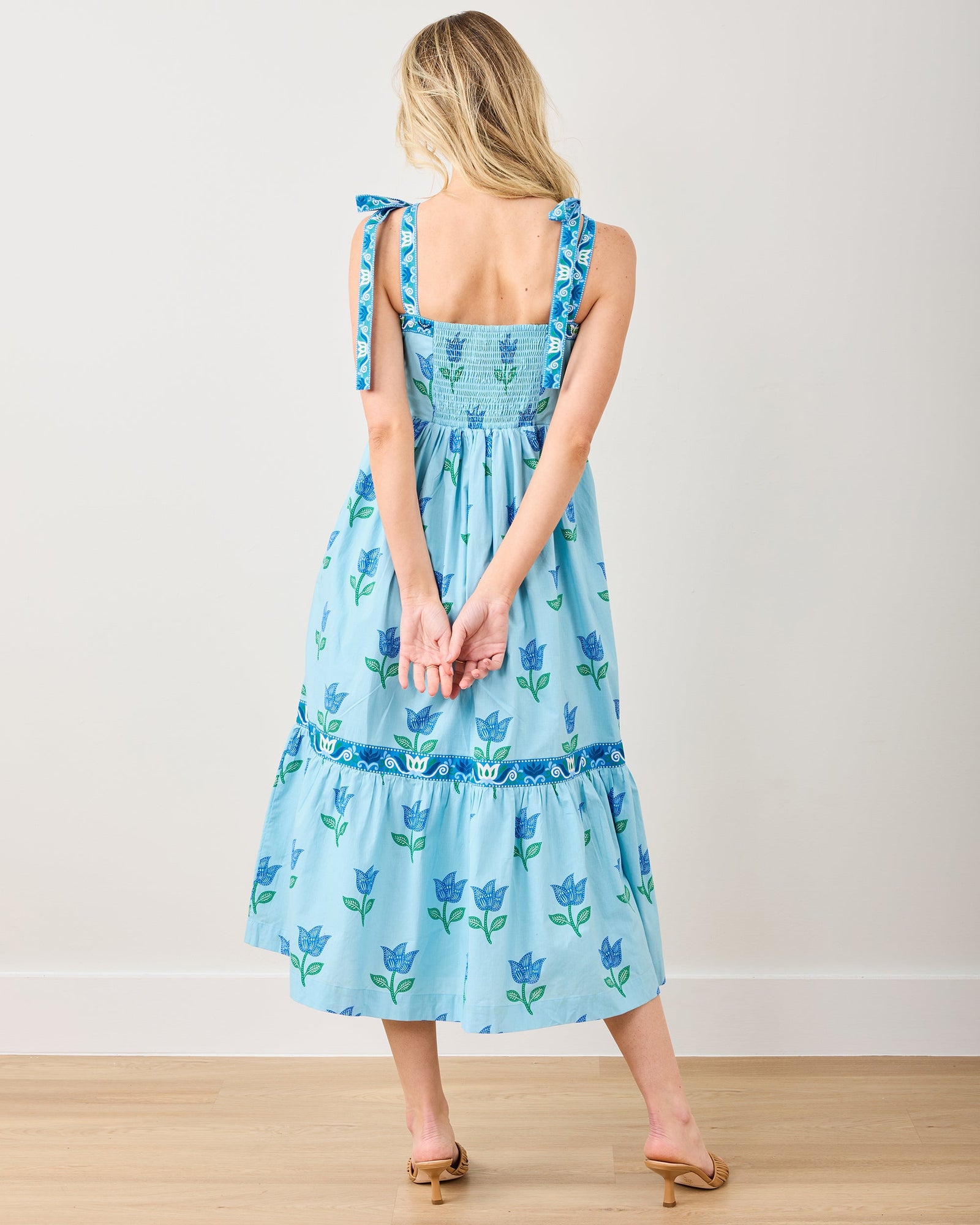 Way Around Dress | Tulip Bloom - Oasis Sky