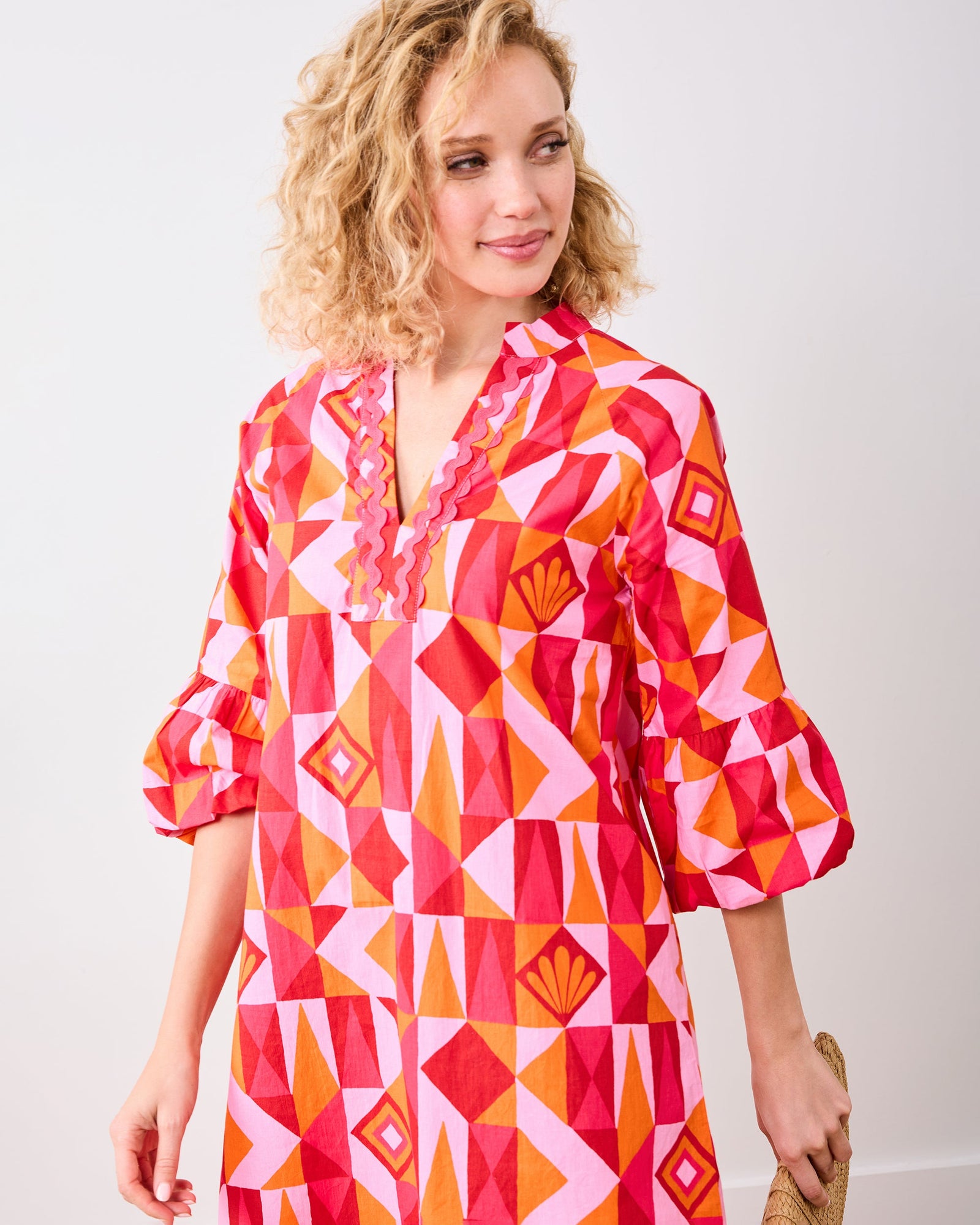 Isabella Dress | Underwater Mosaic - Pink Crush