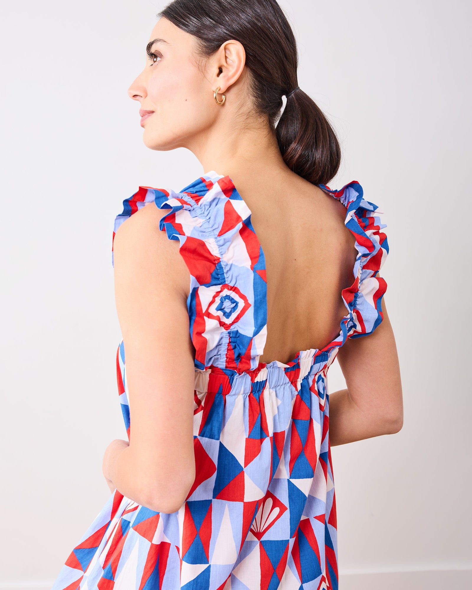 Underwater Mosaic - Serenity Dress | Retro Red