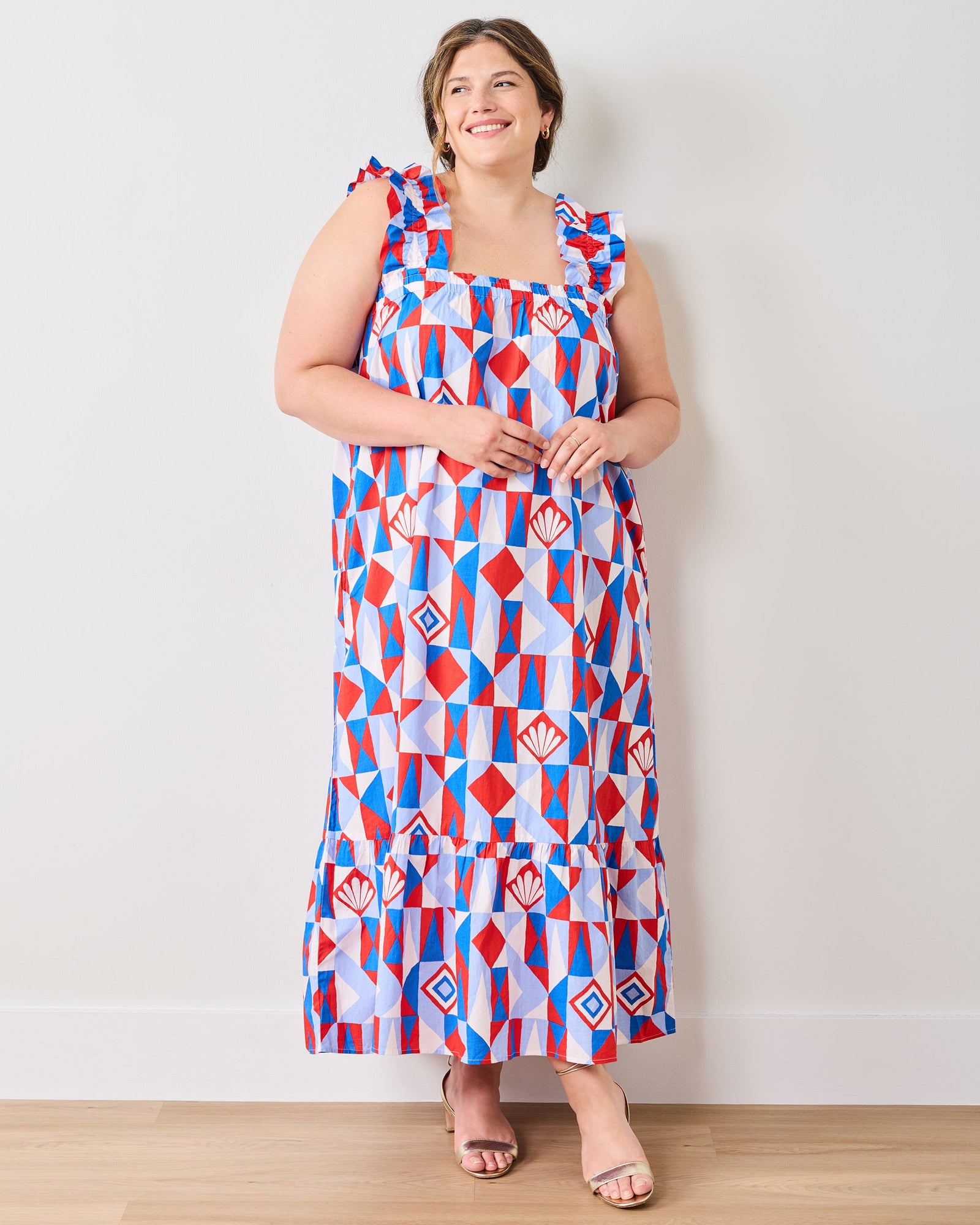 Underwater Mosaic - Serenity Dress | Retro Red
