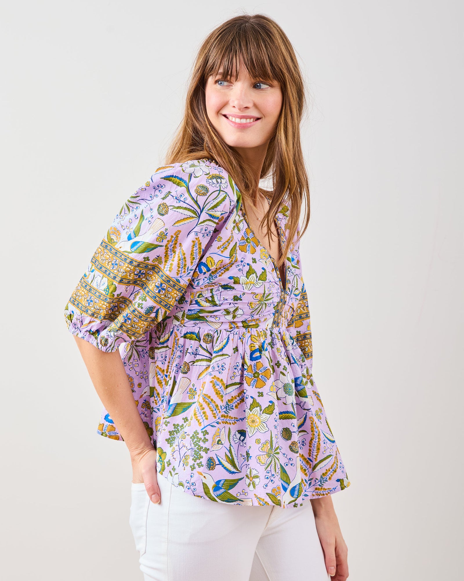 Jasmine Blouse | Painters Garden - Lavender