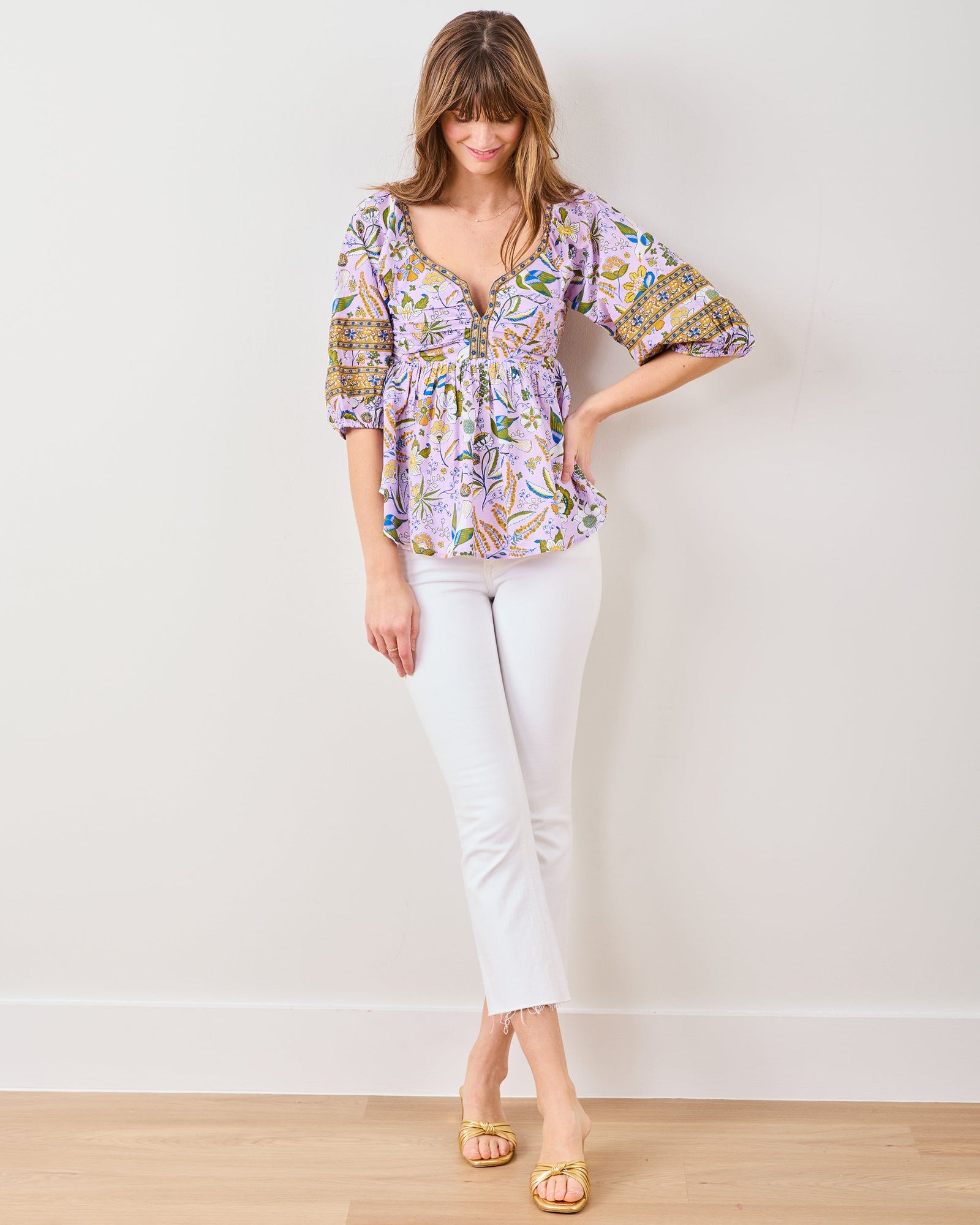 Jasmine Blouse | Painters Garden - Lavender