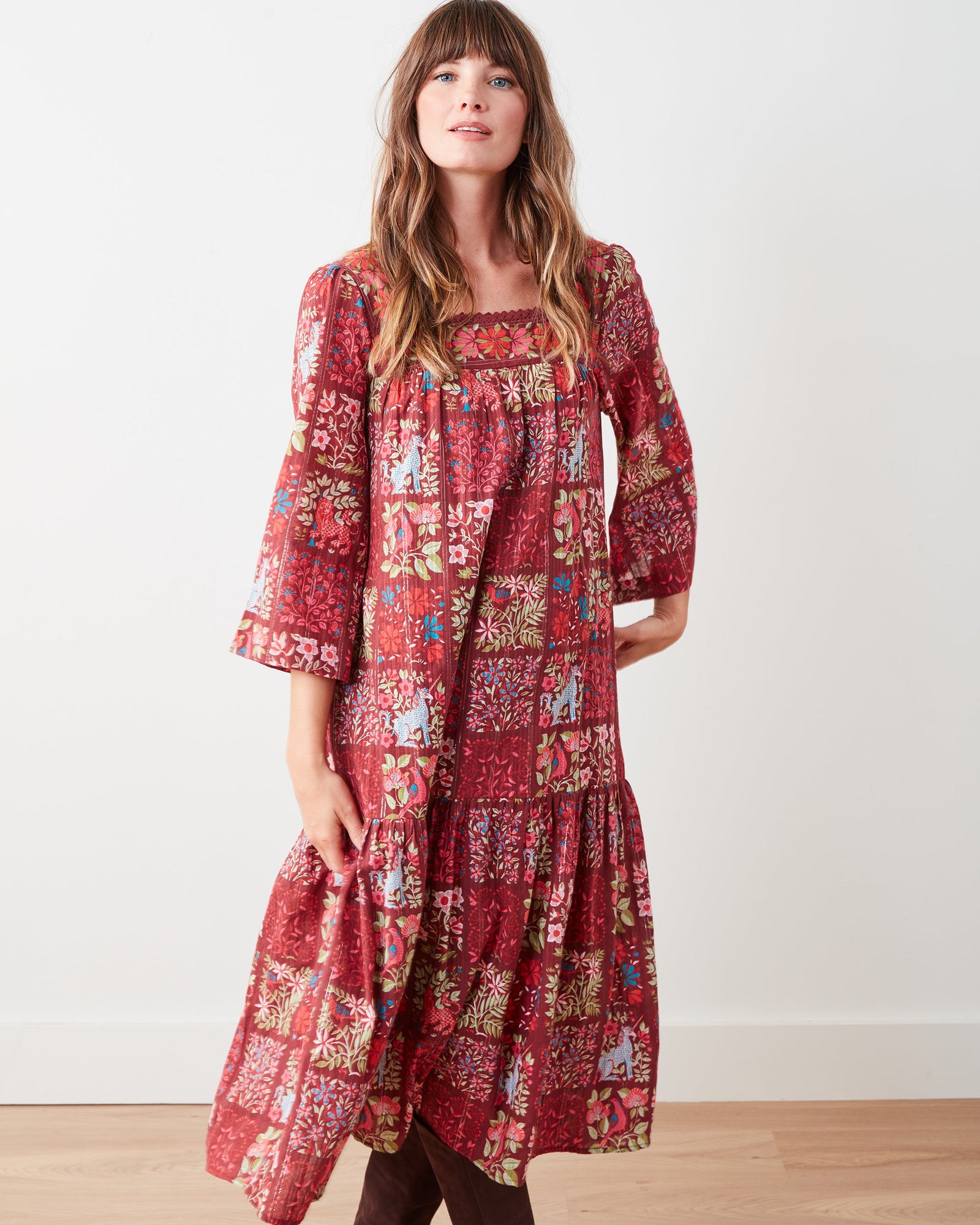 Float On Dress | Stained Glass Storybook (Red)