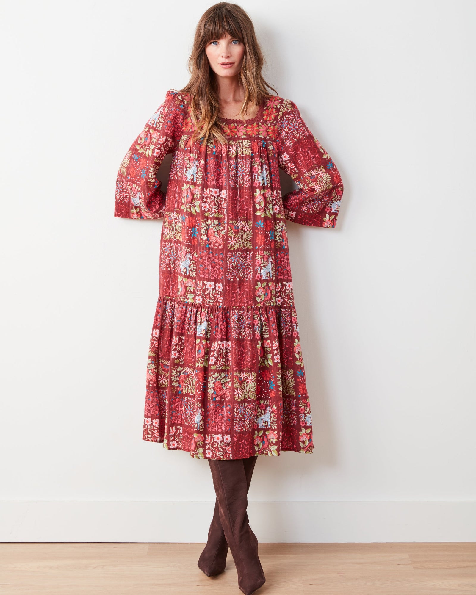 Float On Dress | Stained Glass Storybook (Red)