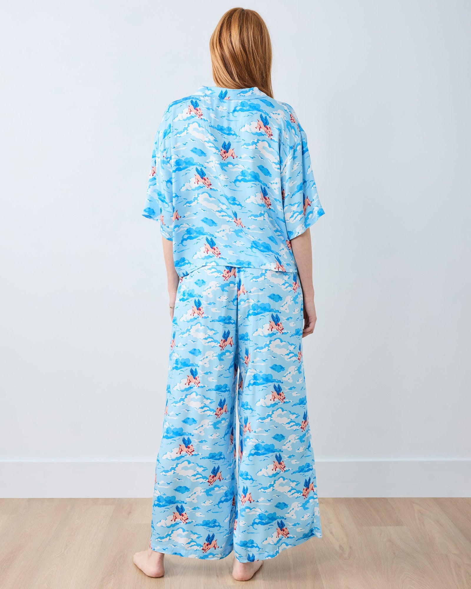 When Pigs Fly - Eco Satin Sweet Dreams Set - Pale Blue - Printfresh