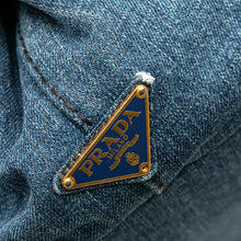 Prada | Pre-Owned Denim Canapa Logo Satchel | Blue/Denim