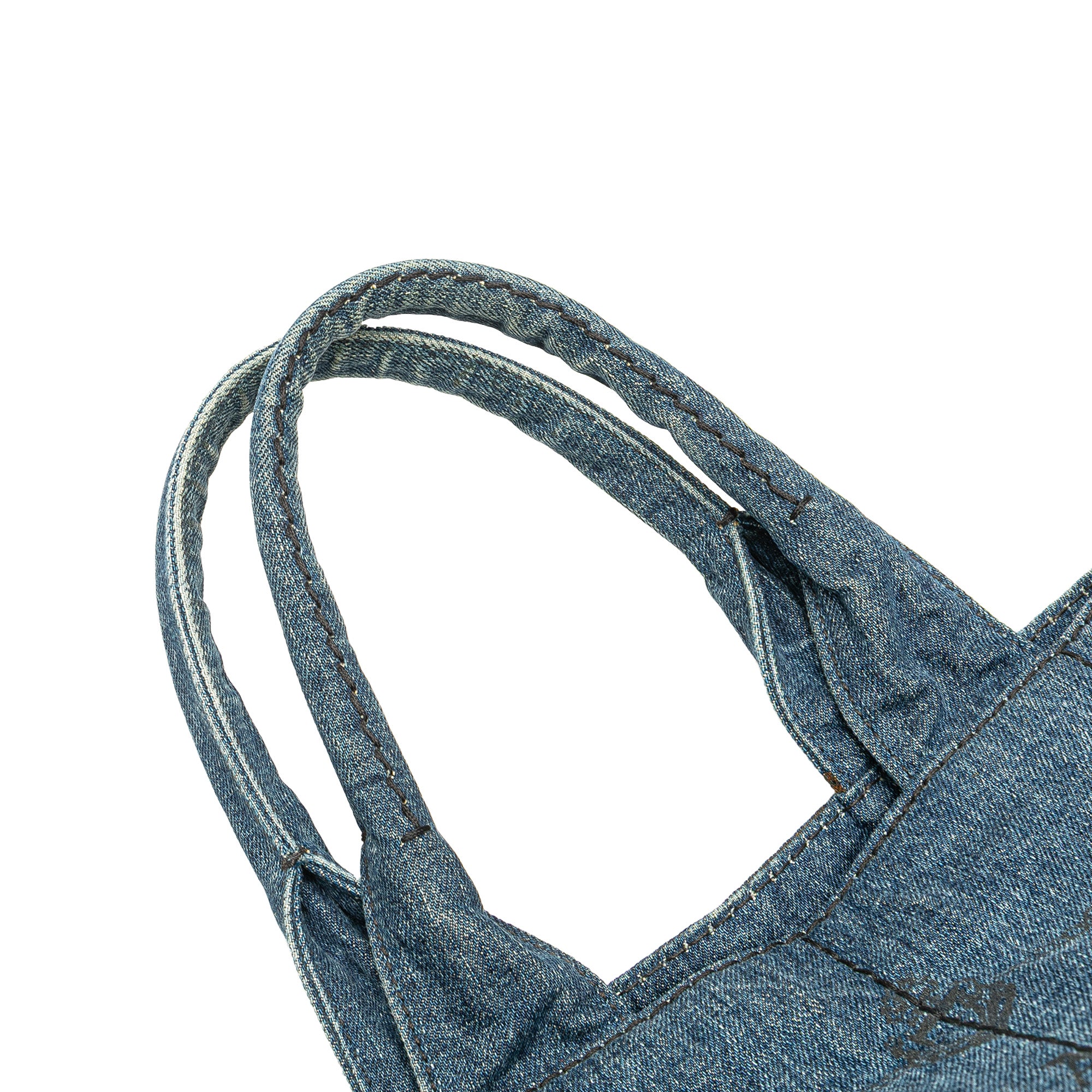 Prada | Pre-Owned Denim Canapa Logo Satchel | Blue/Denim
