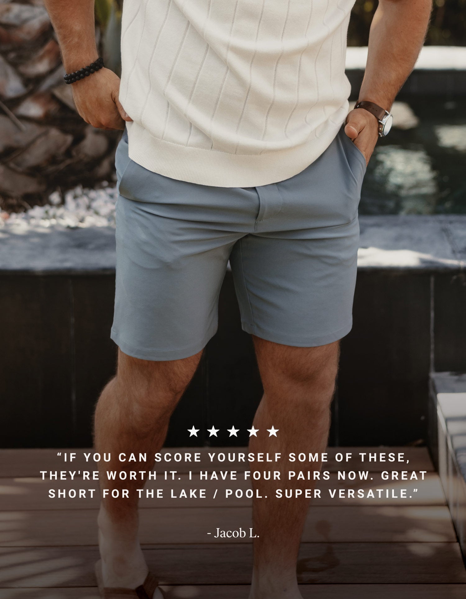 Men | Hybrid Short | Mineral Blue