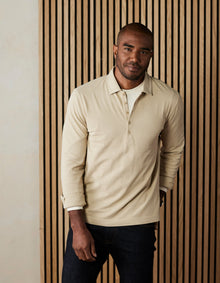 Men | Lennox Jersey Polo | Oat